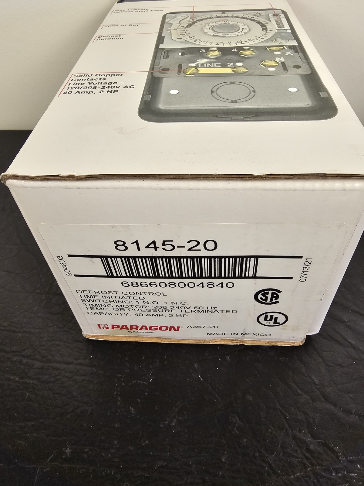 Paragon 8000 Series Mechanical Defrost Timer 120/208-240V AC