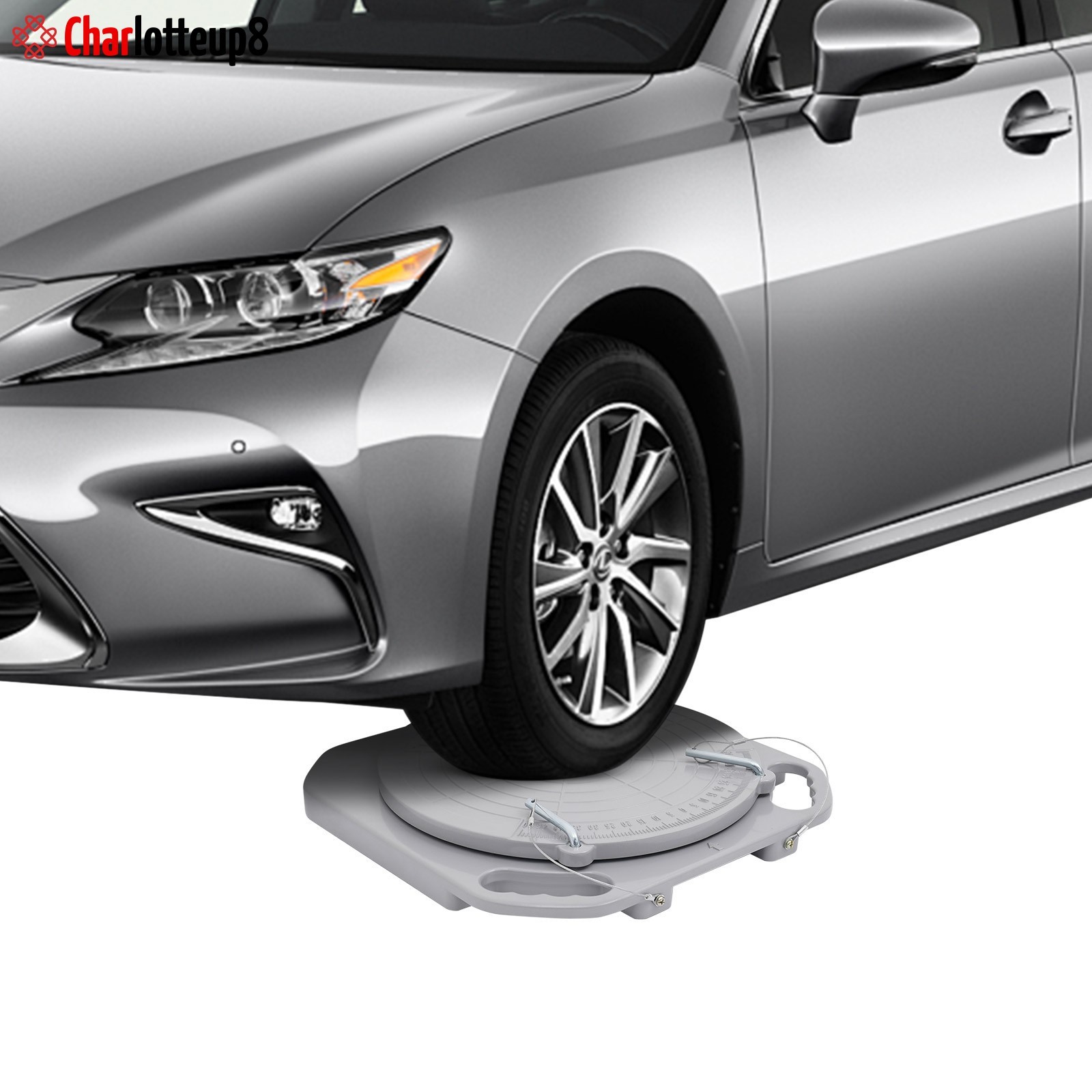 Pair 5T Wheel Alignment Turn Plates Turntable Wheel Alignment Tool 360° Rotating