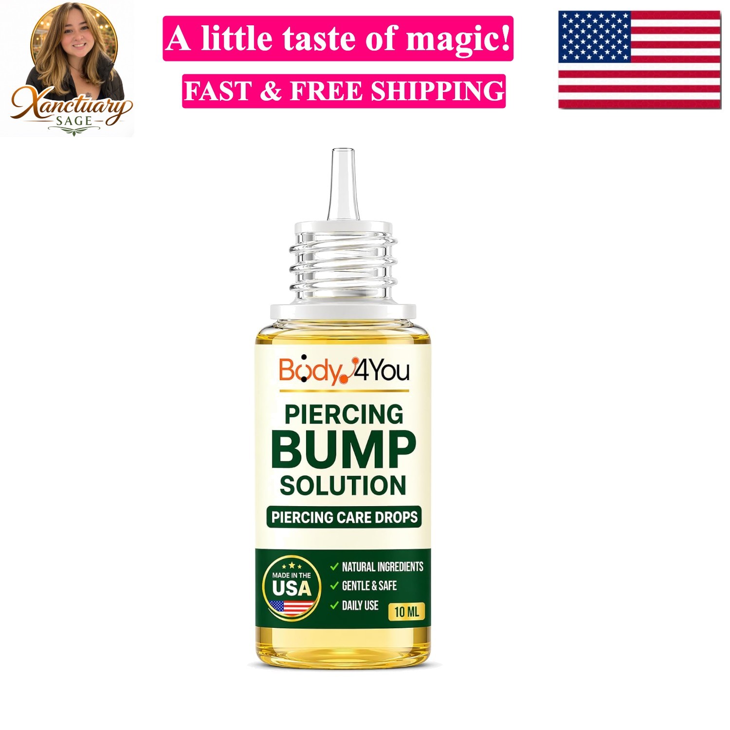 Keloid Bump Removal Oil - Piercing Aftercare Shrinking Drops - Nose Ear Septu...