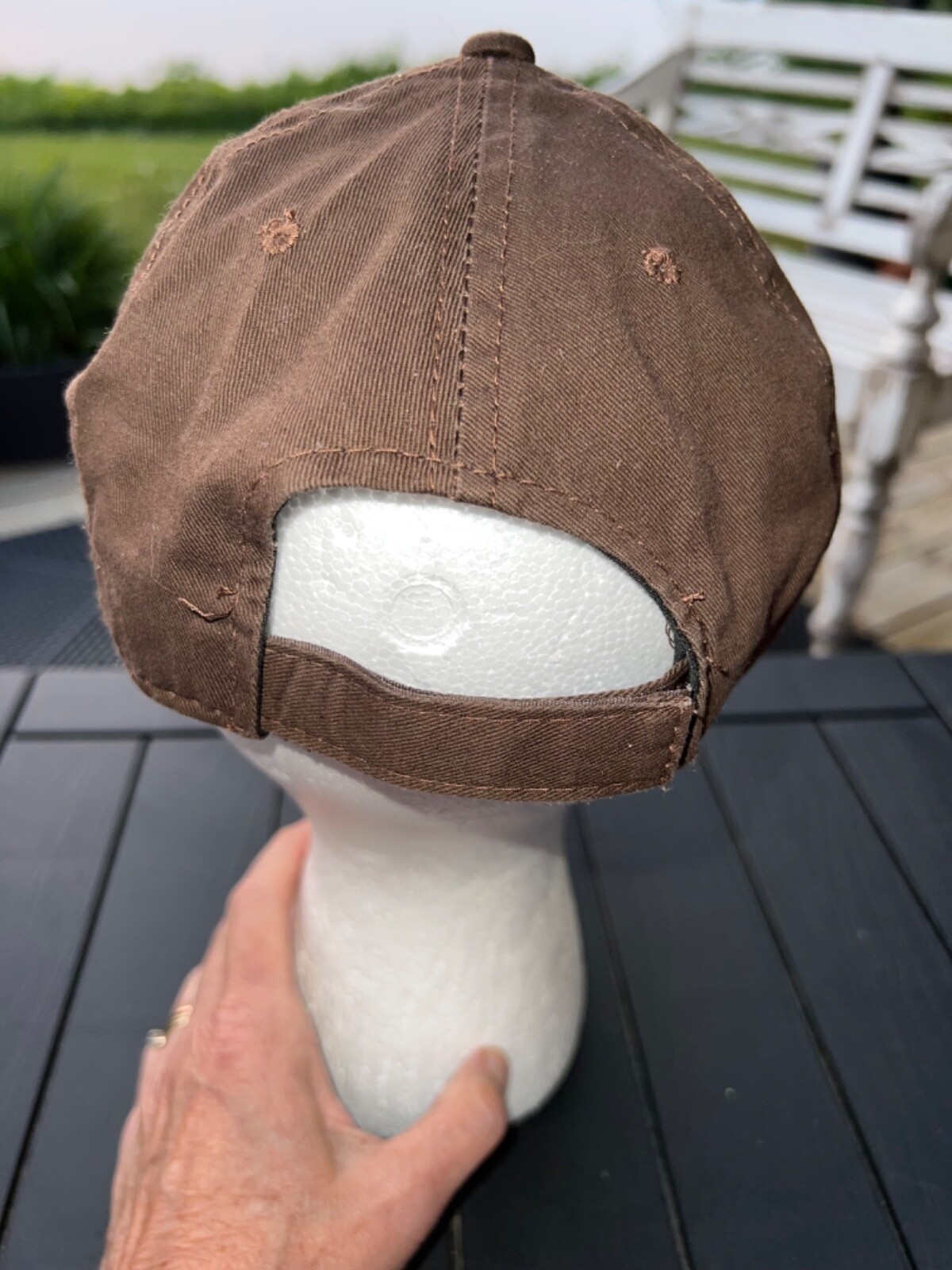 Ford Black and white patch on Brown and Green tan Camouflage Hat Cap Hook Loop