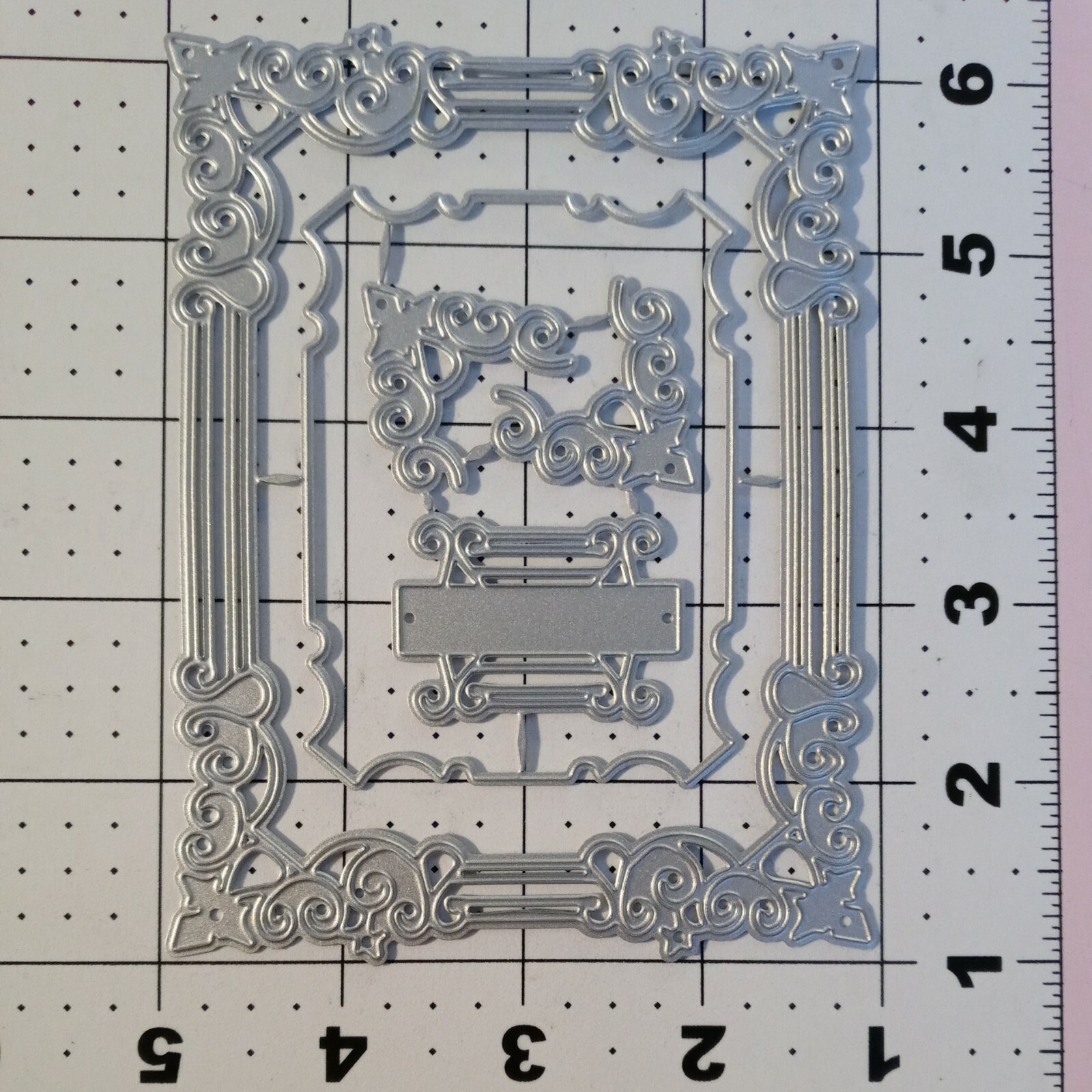 Universal Thin Metal Die Cut Tool Vintage Gothic frame book cover tag Witch Grim