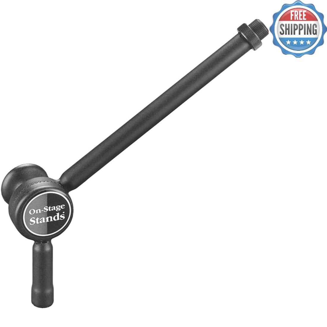 Lightweight Black Microphone Boom Arm with Posi-Lok for Secure Positioning
