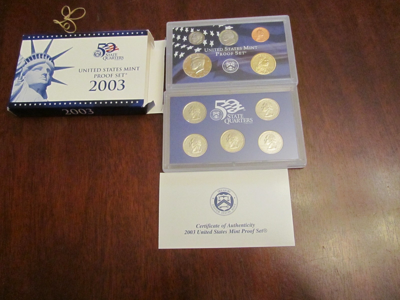 2003 United States Proof Set US Mint Display Case 10 coin set