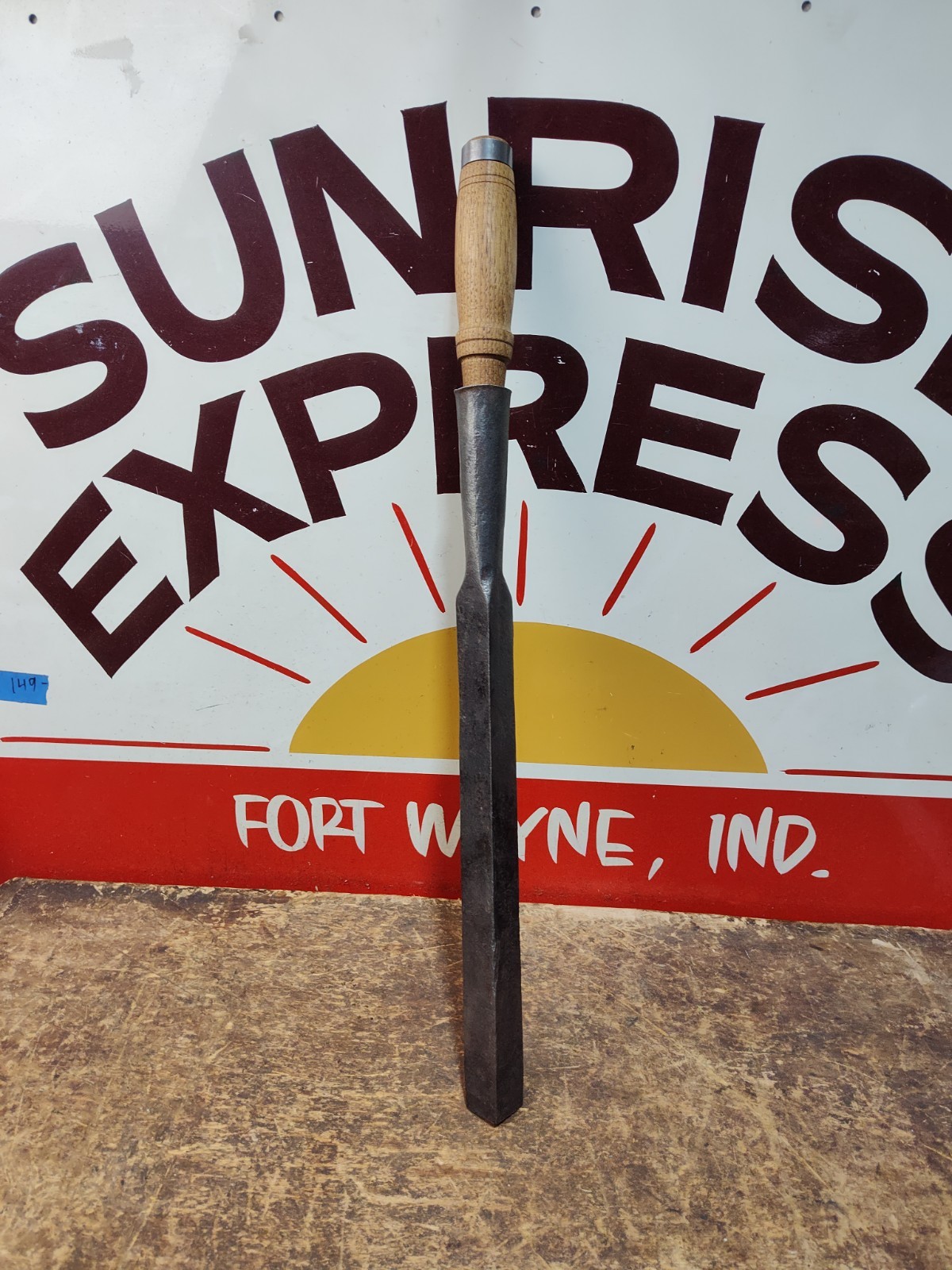 Early Unmarked 1" Socket Corner Chisel Timber Frame Shipwright Timberframe