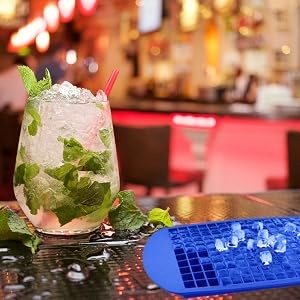 Silicone Mini Ice Cube Trays 2 Pack, 160 Small Ice Cube Molds Easy Release