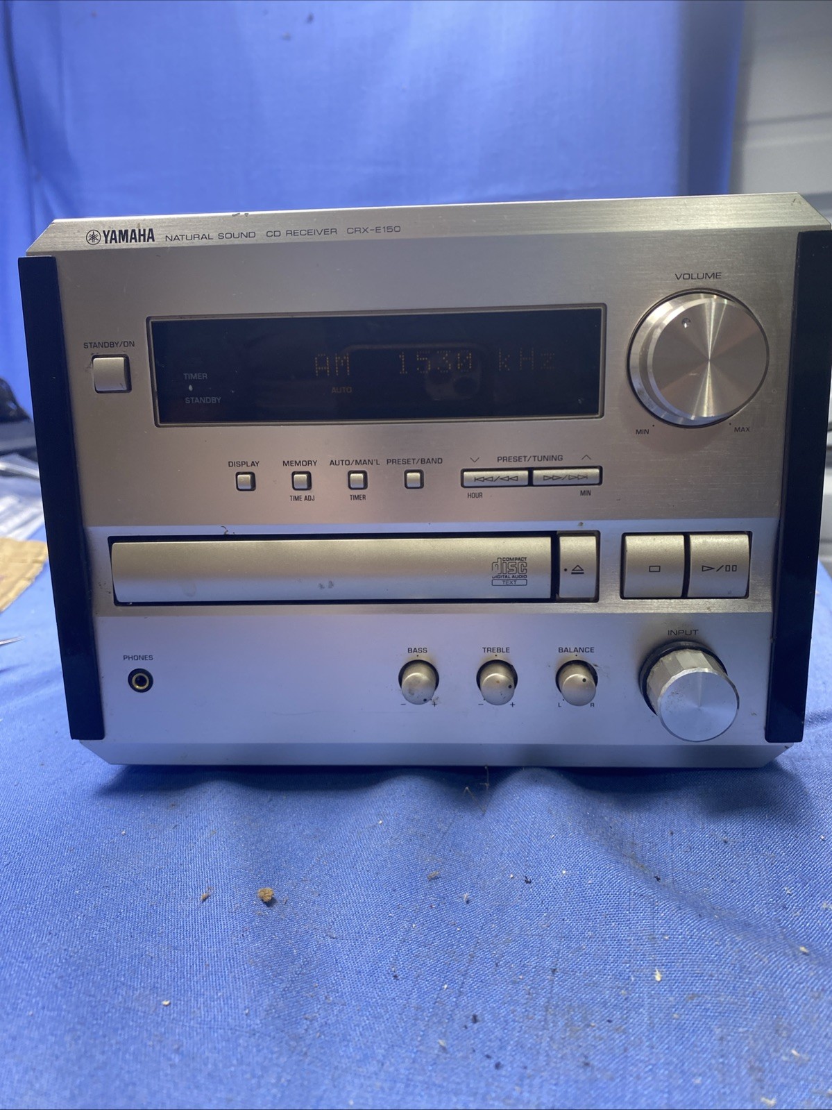 Yamaha Natural Sound CD/Player AM/FM Receiver CRX-E150 Grey - Tested, Works