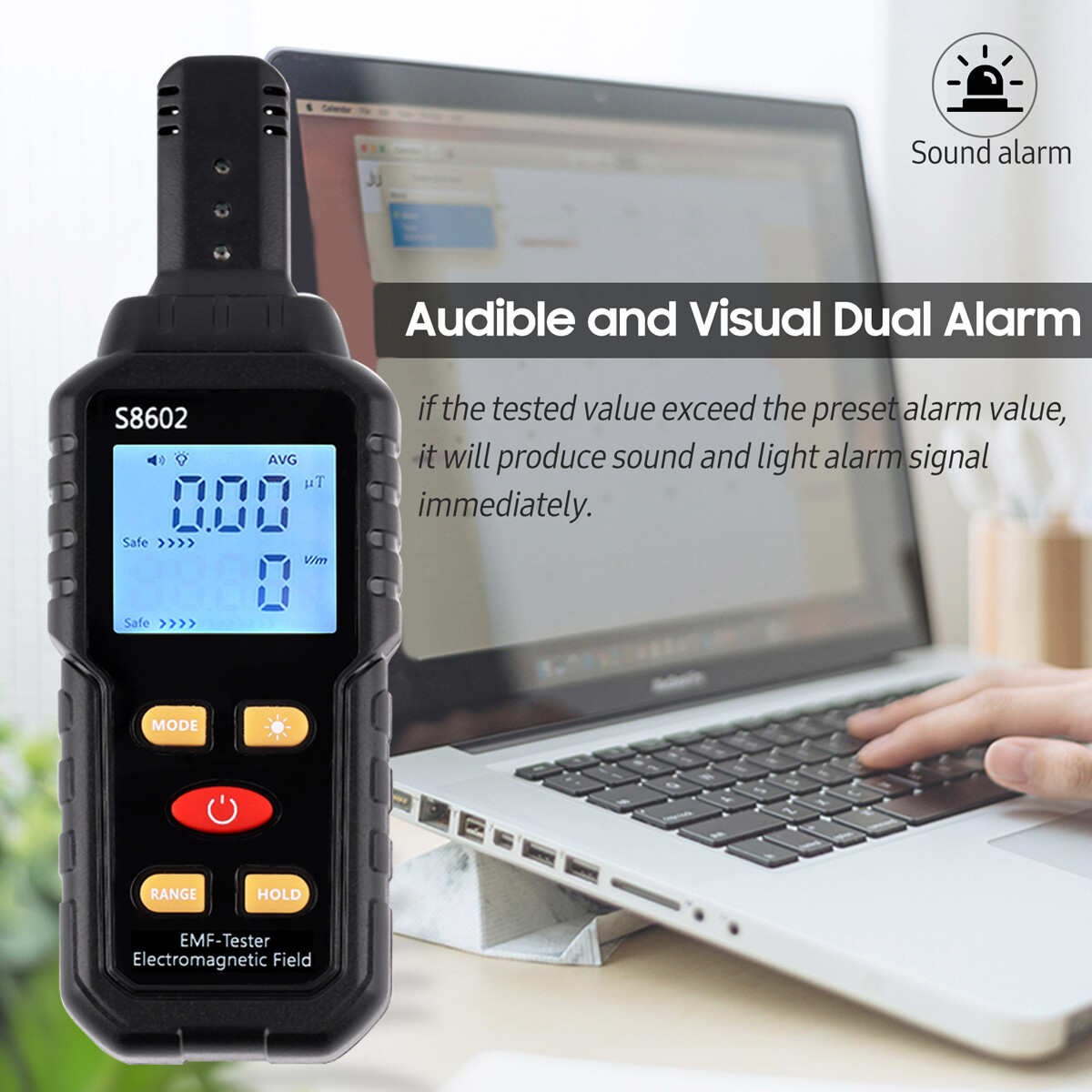 3 In 1 Radiation Detector Dosimeter Geiger Counter EMF Electromagnetic Tester