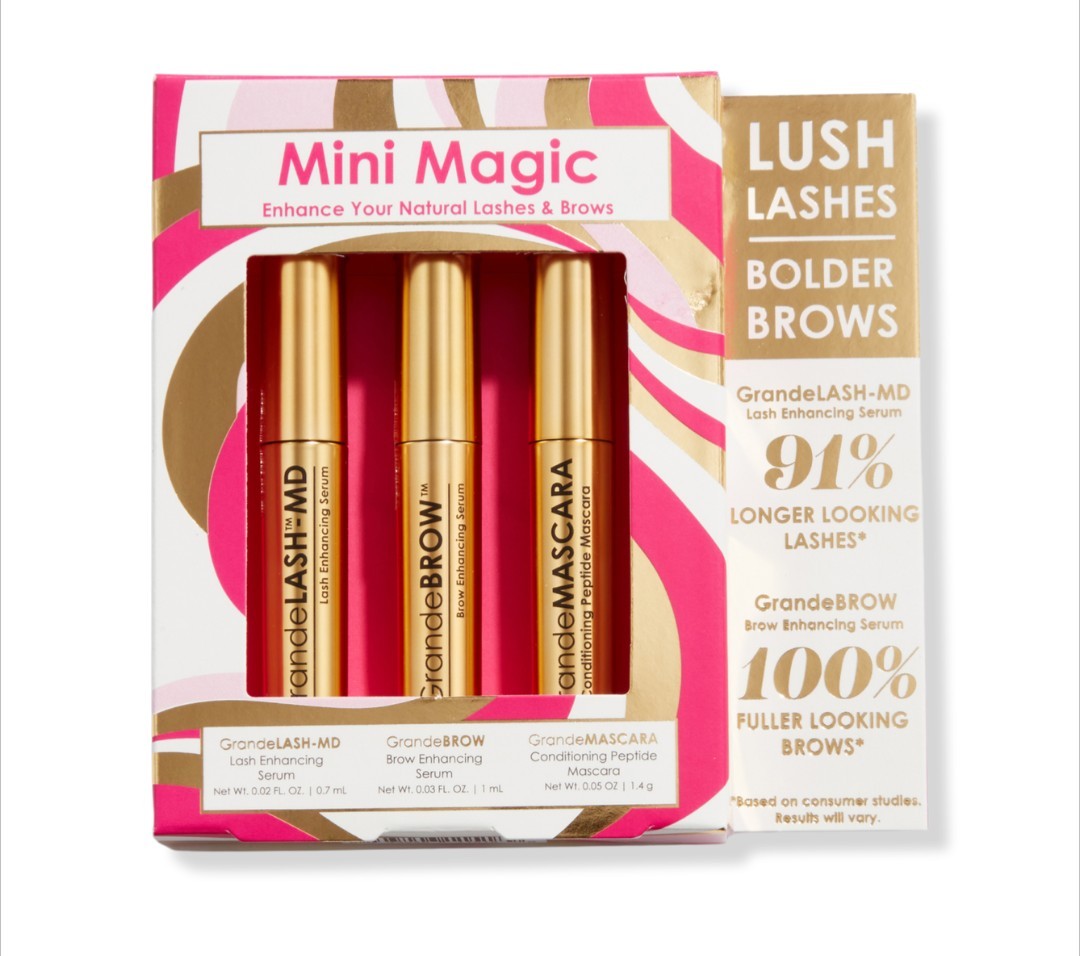 Grande Cosmetics Mini Magic Set Lash Serum / Brow Serum / Mascara NEW IN BOX