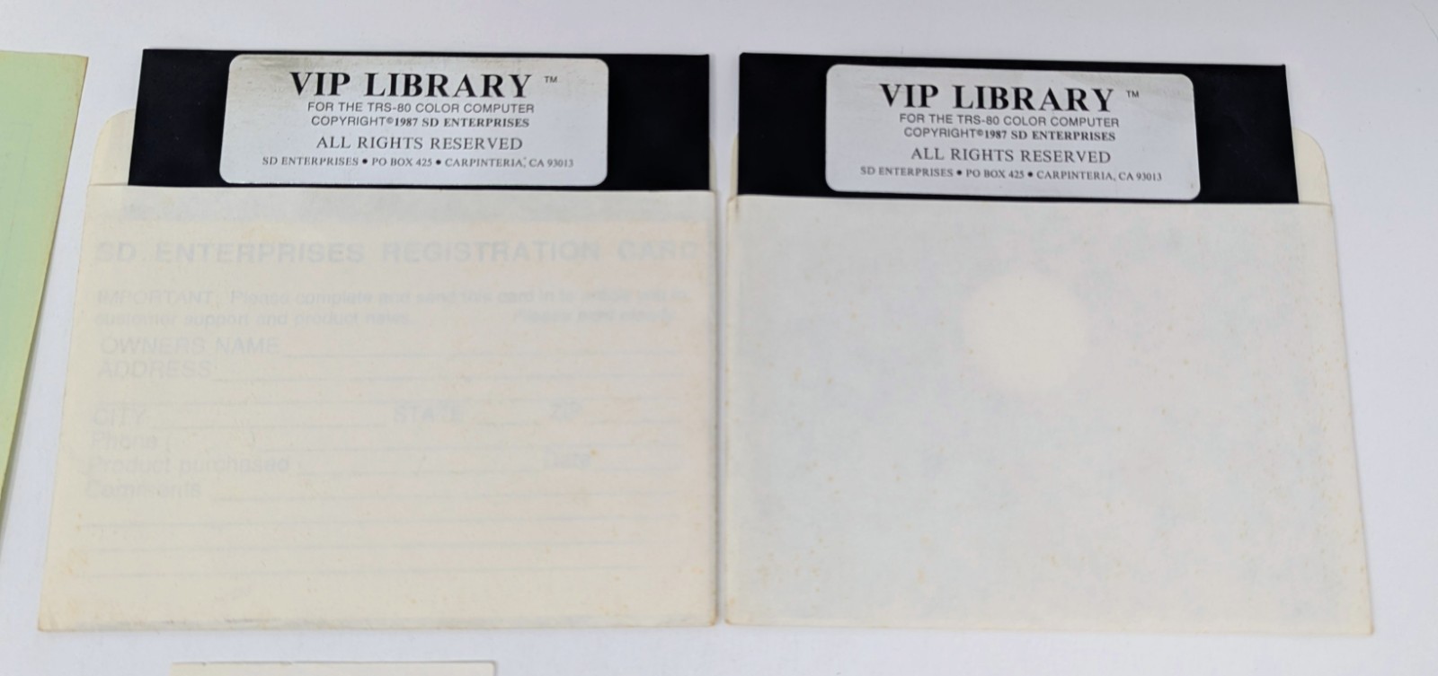 VIP Integrated Library - TRS-80 Tandy CoCo - w/ Manual & Note From Paul Anderson