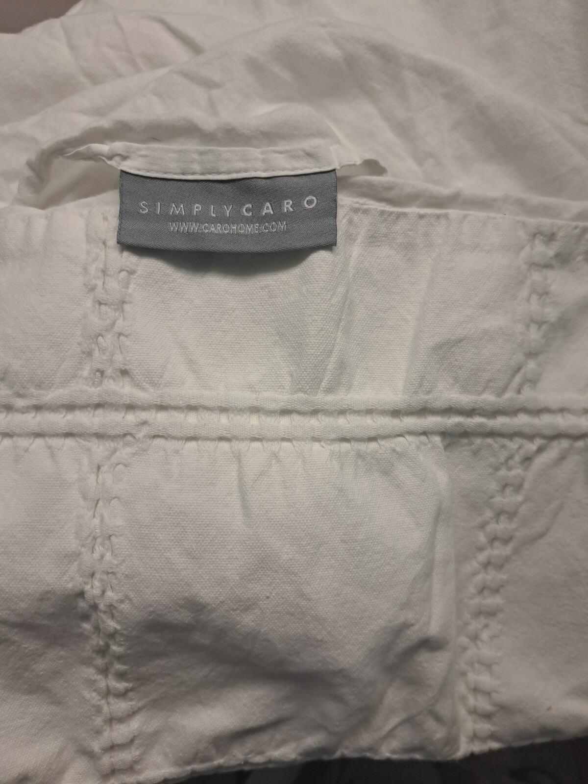 SIMPLY CARO Home 2  PILLOWCASES SHAM Cases 33" X 13" WHITE QUALITY
