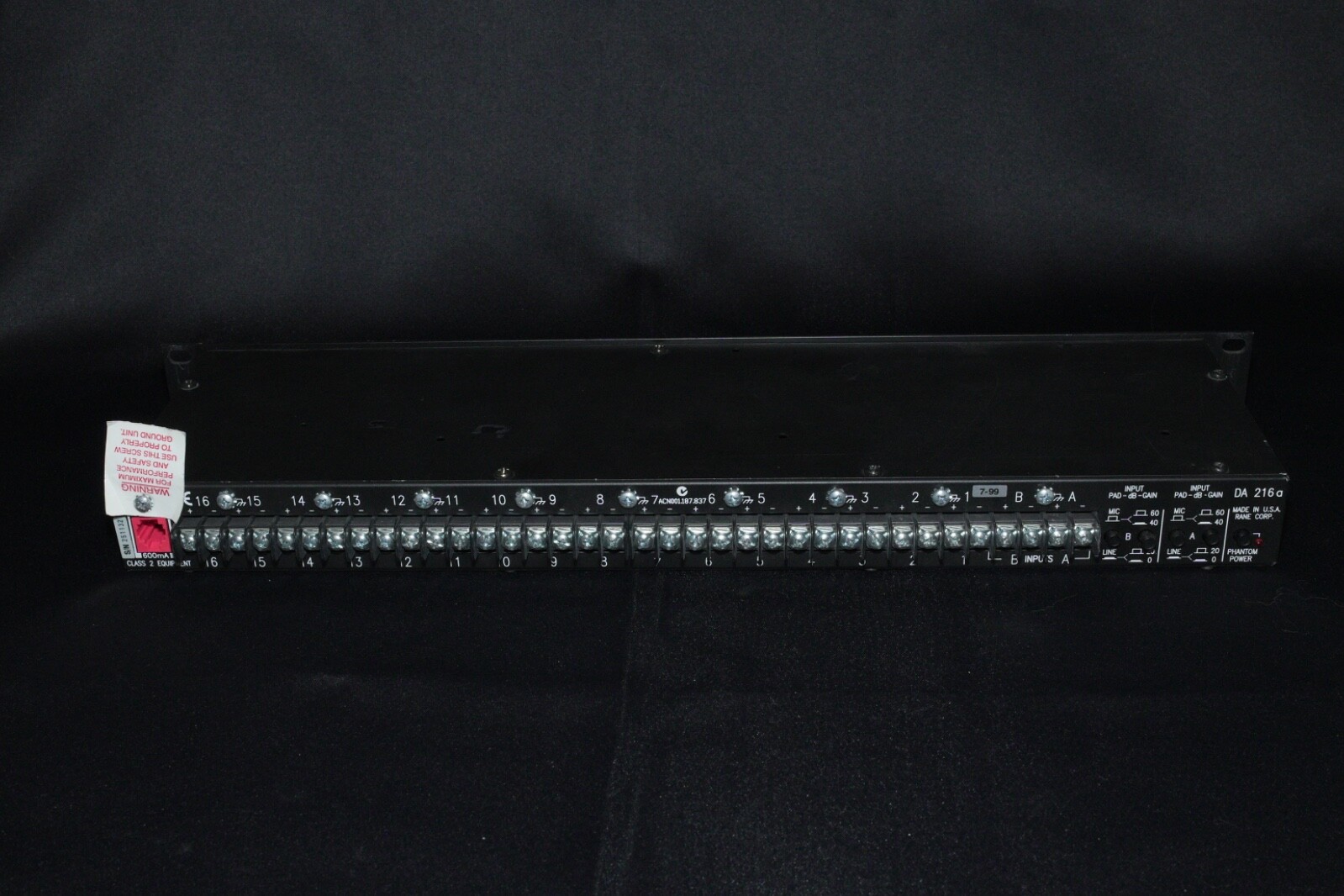 Rane DA 216a Rack Mountable Distribution Amplifier