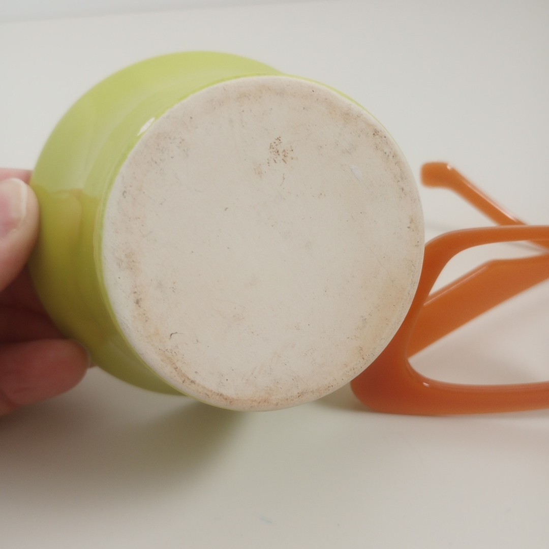Lime Green Round Tea Light Cup Geometric Spoke Cutout Modern Citrus Slice Decor