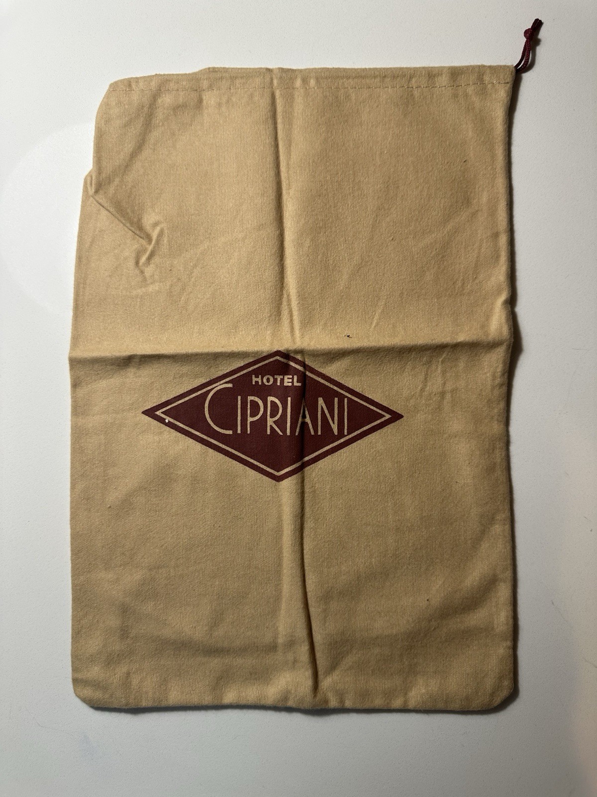 Rare Luxury Hotel Ciparini Venice Drawstring Dust Bag Storage 9.5” X 14”