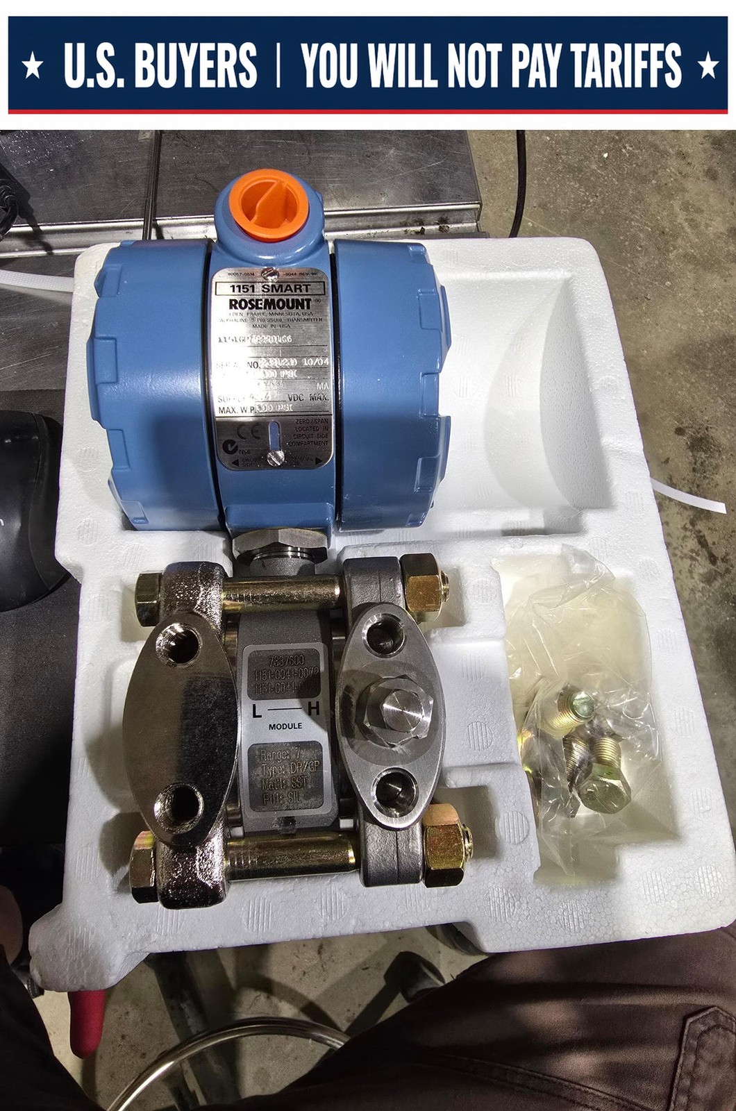Emerson Rosemount Pressure Transmitter - 1151GP7S22B1C6, CAL: 0-300PSI