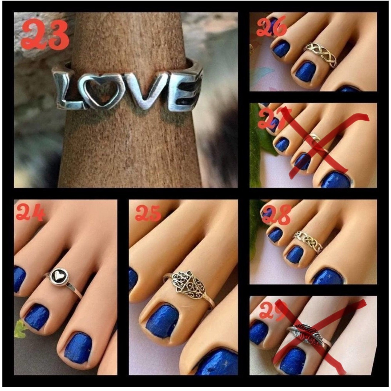 STERLING SILVER TOE RINGS 2 FOR $30.00, Bundle Toe Rings