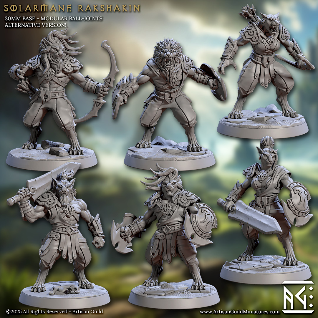 Solarmane Rakshakin Warrioress - Fighter - Artisan Guild - Dungeons and Dragons