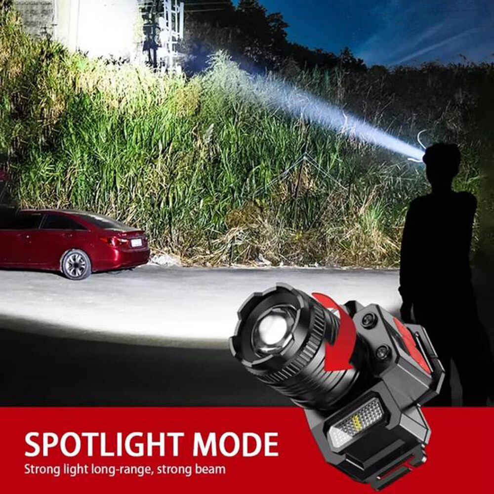 Headlamp Super Bright LED Flashlight USB Rechargeable Headlight Waterproof Lamp