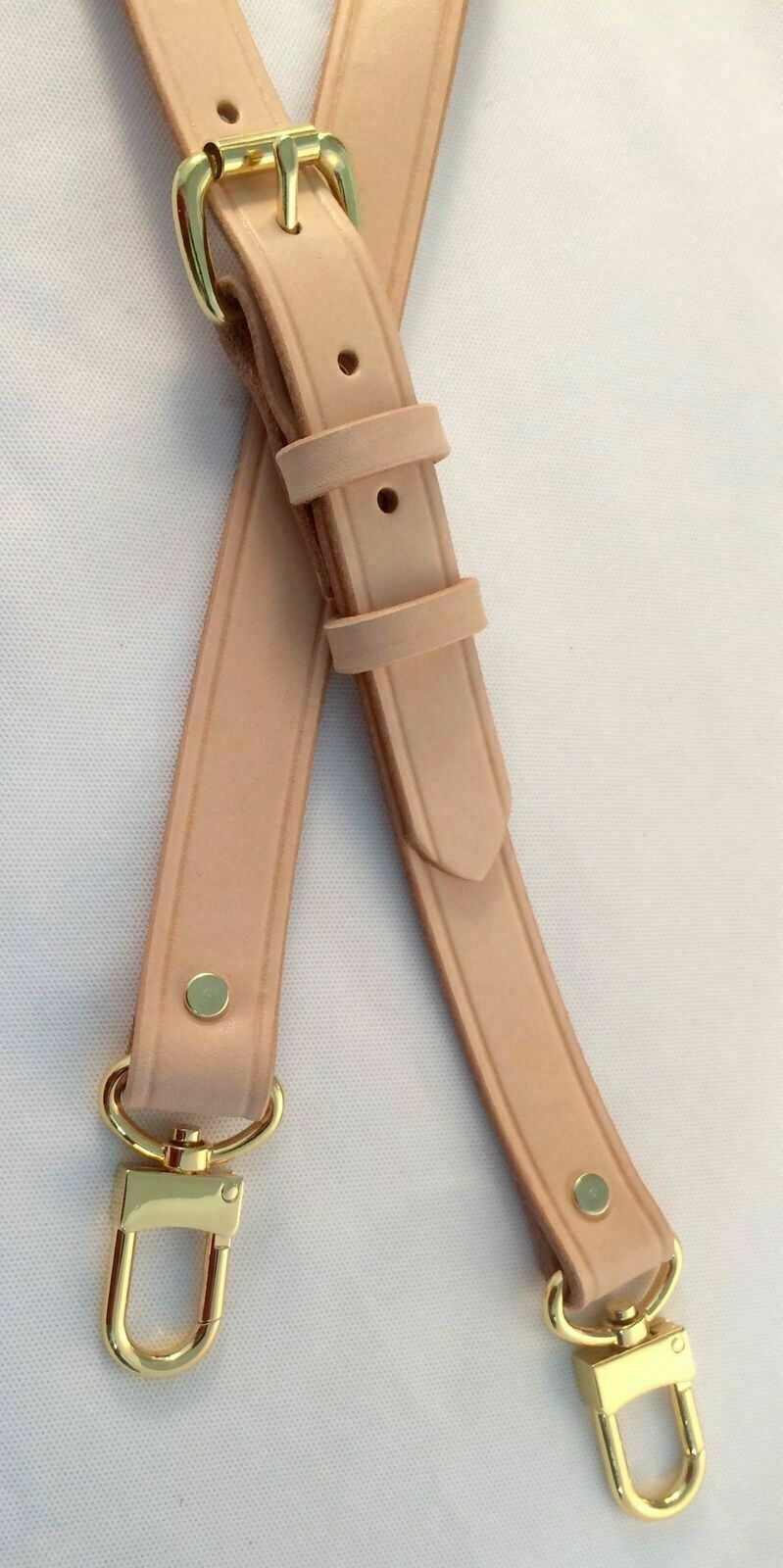 5/8" High Quality Vachetta Leather Replacement Strap fits Louis Vuitton Monogram