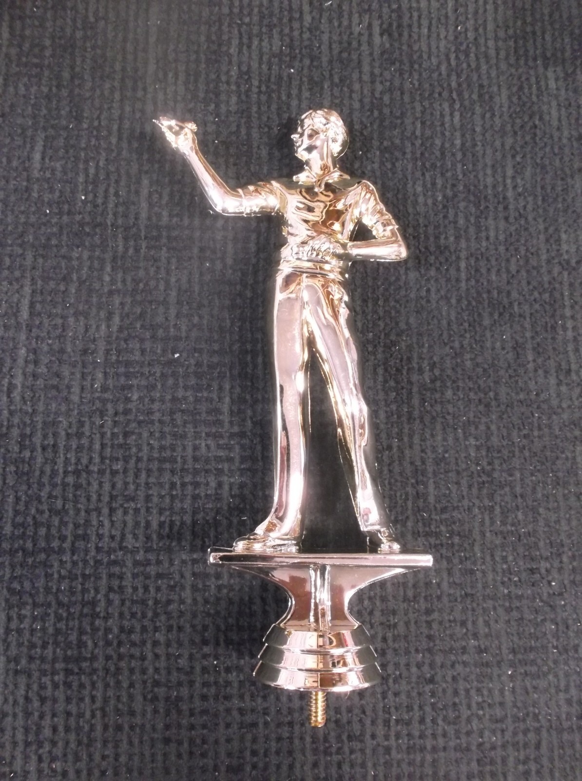 lot of 2 extra tall gold male dart trophy parts 8" tall PDU 1509-G