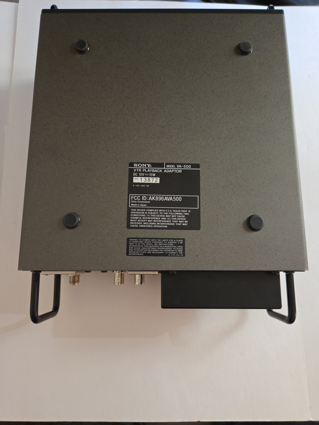 Sony VTR PlayBack Adaptor VA-500