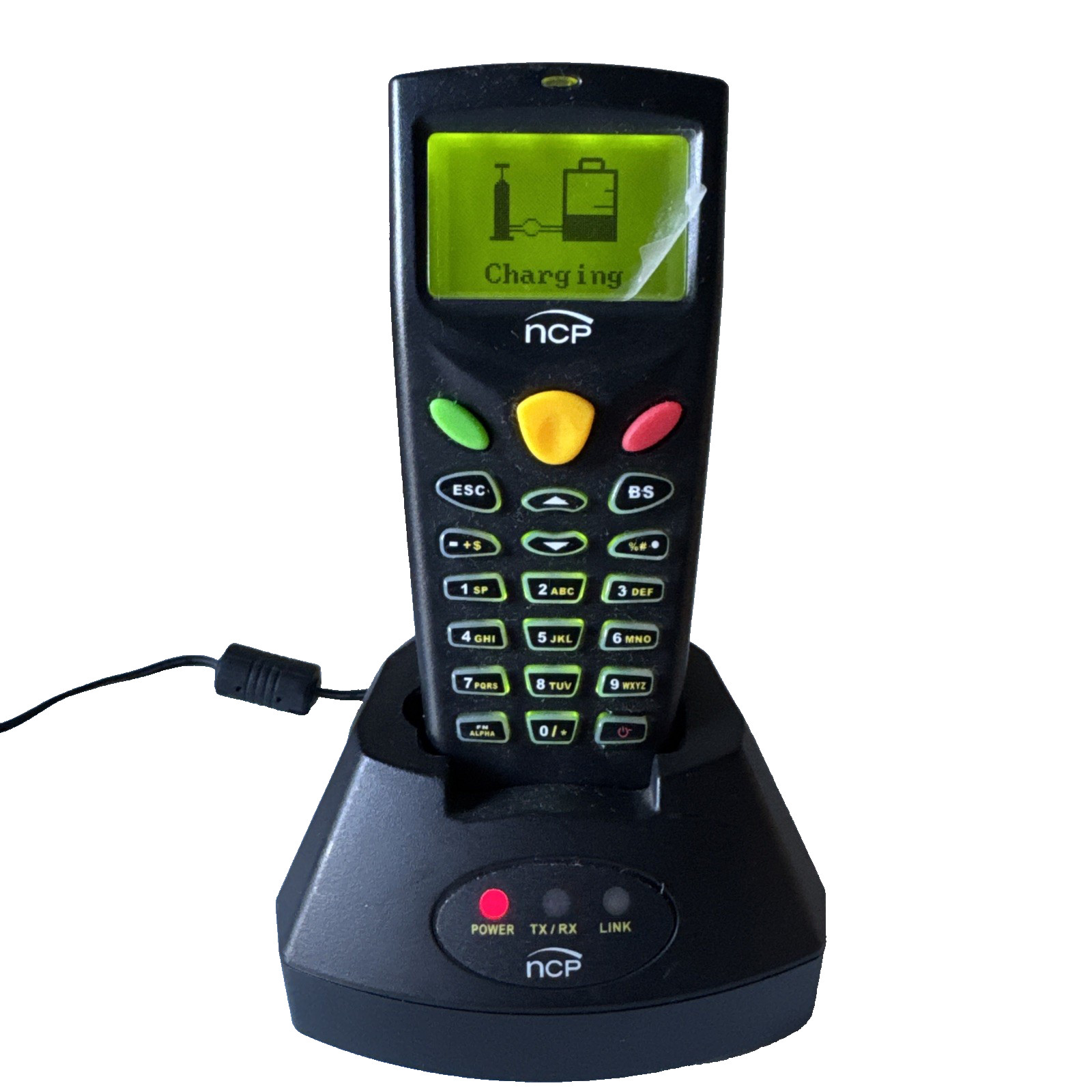 NCP 8001 Terminal-C Barcode Scanner, Ethernet Cradle 8000, Power Cord, Cat5