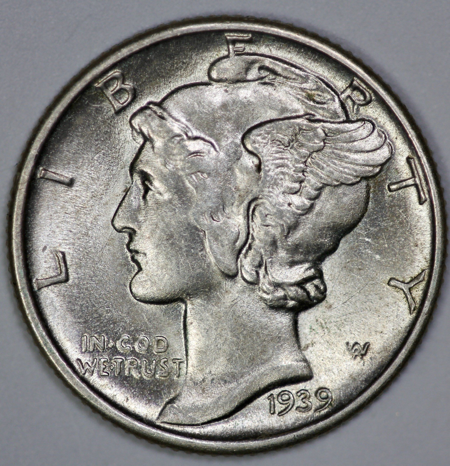 1939 Mercury 10c Silver Dime UNC