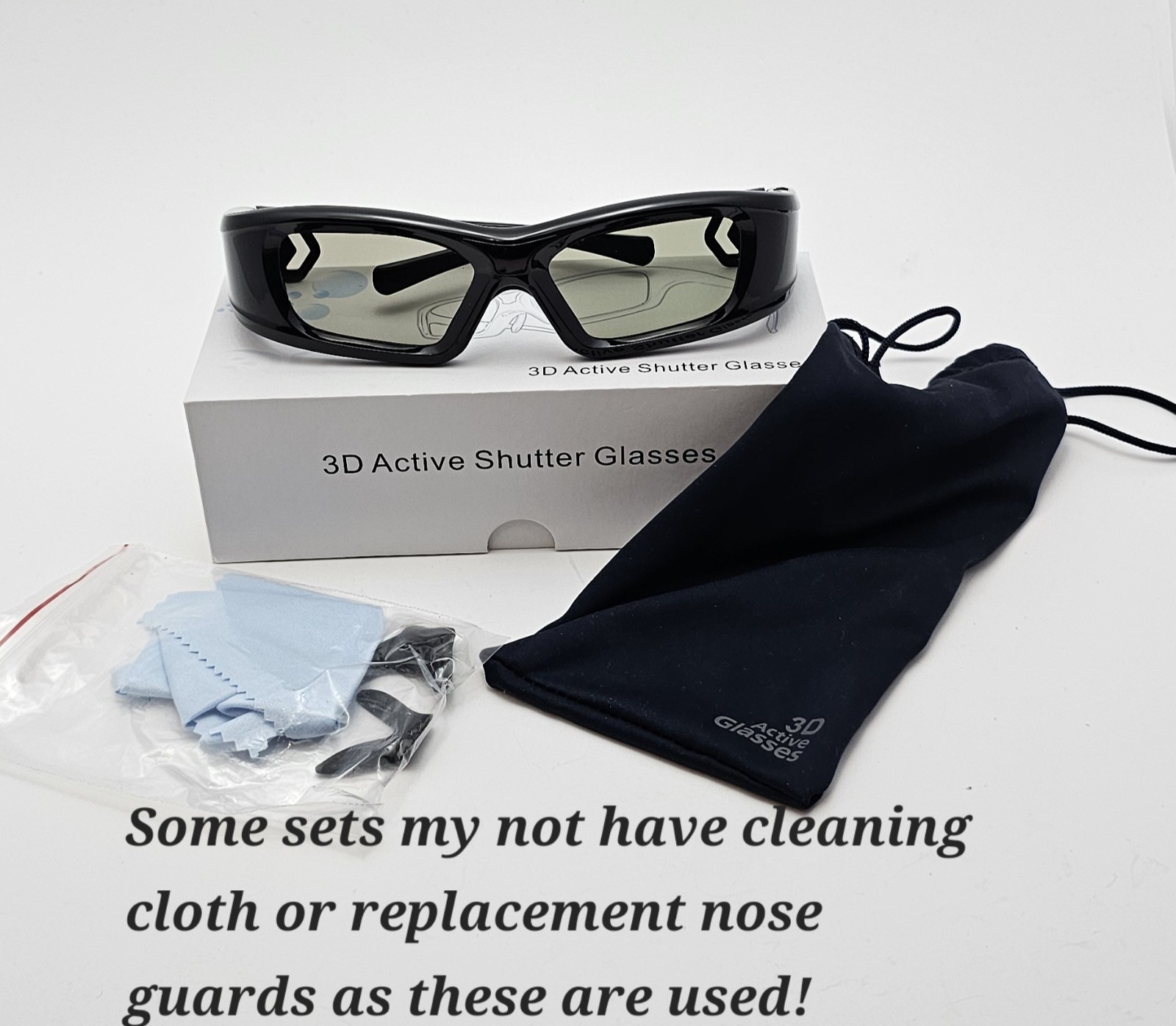 3D Active Shutter Glasses for DLP TVs & Projectors Universal Tested Great Cond