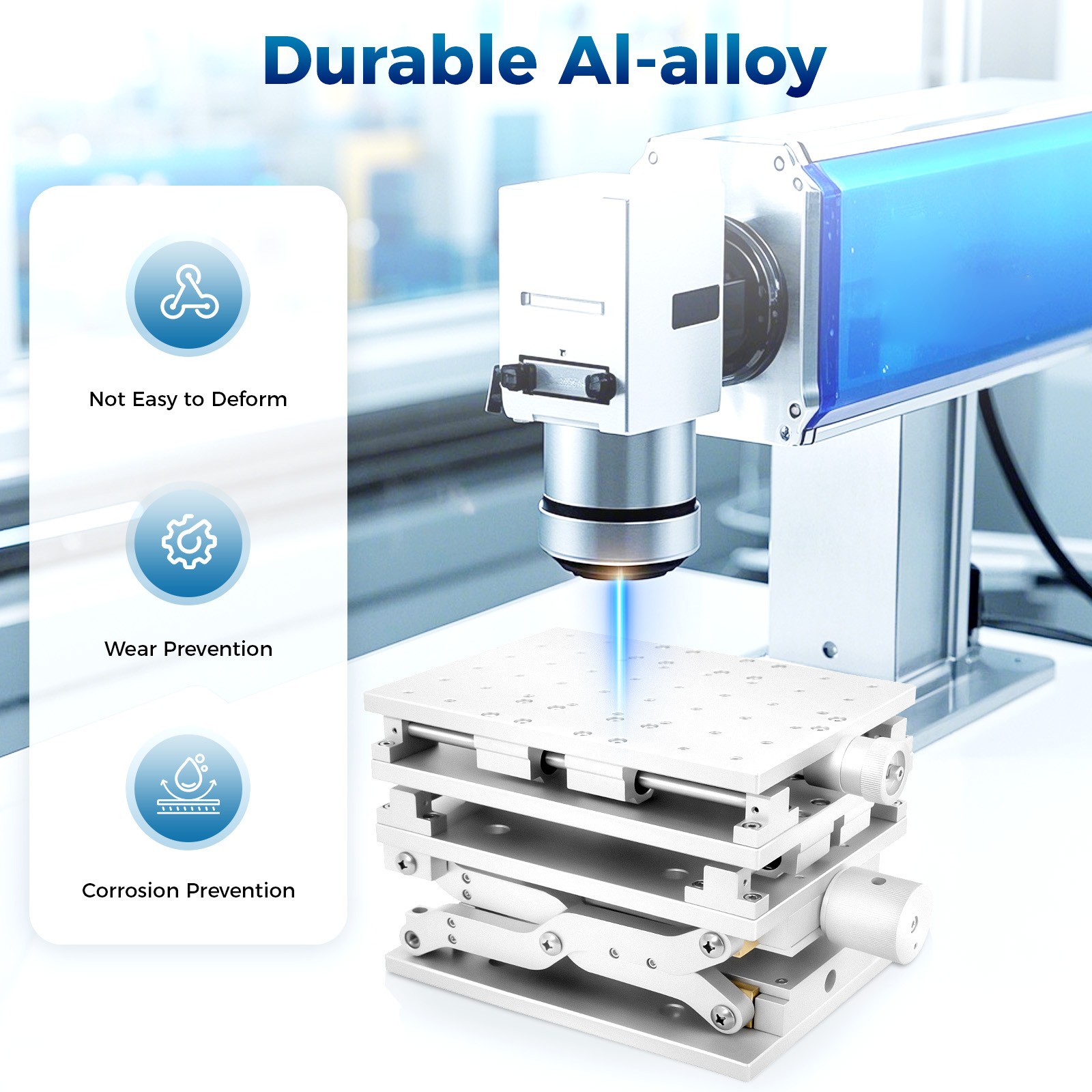 XYZ 3 Axis Moving Table Laser Marking Machine Optical Lab Working Bench