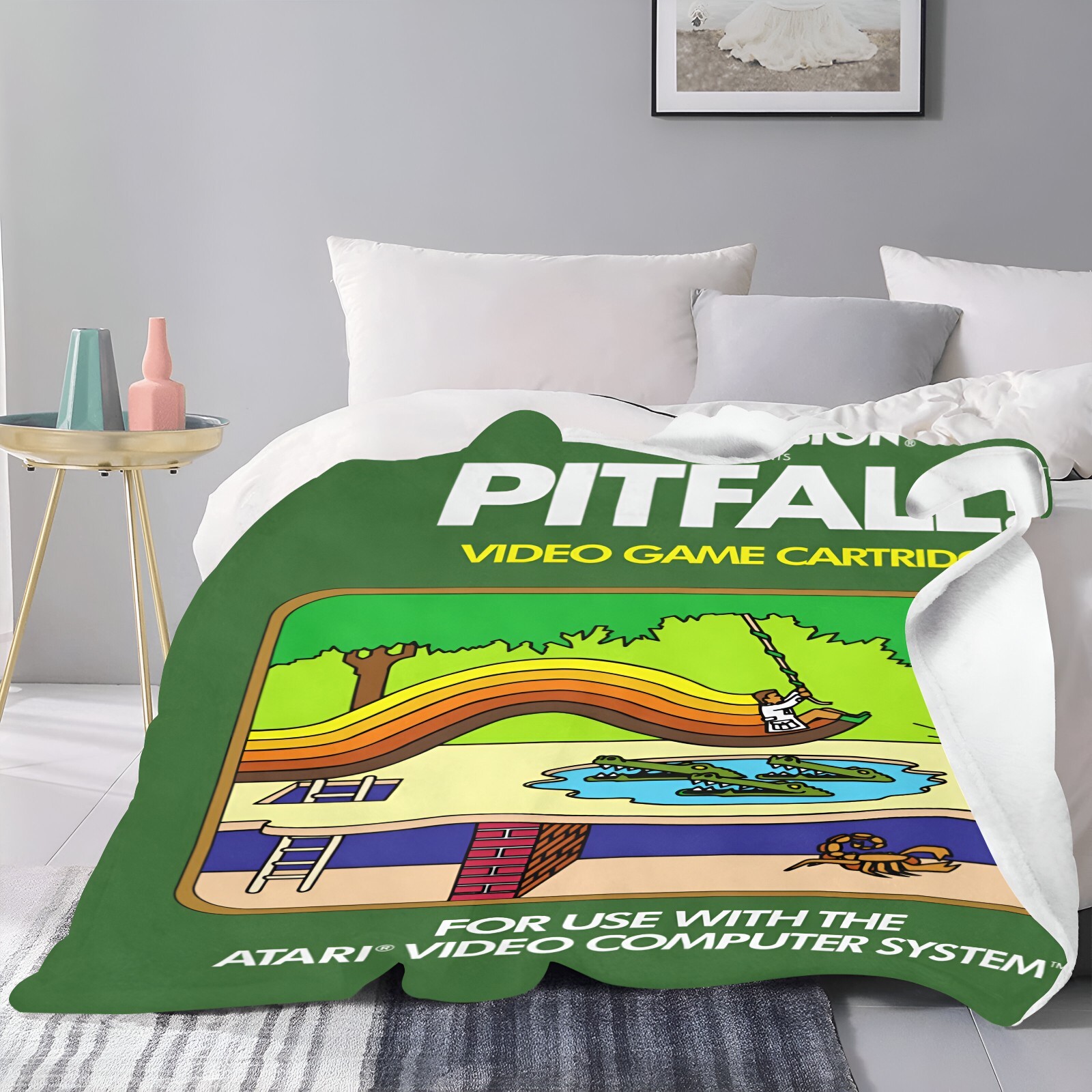 Vintage Style Retro Pitfall ATARI Cover Game Ultra-Soft Micro Fleece Blanket