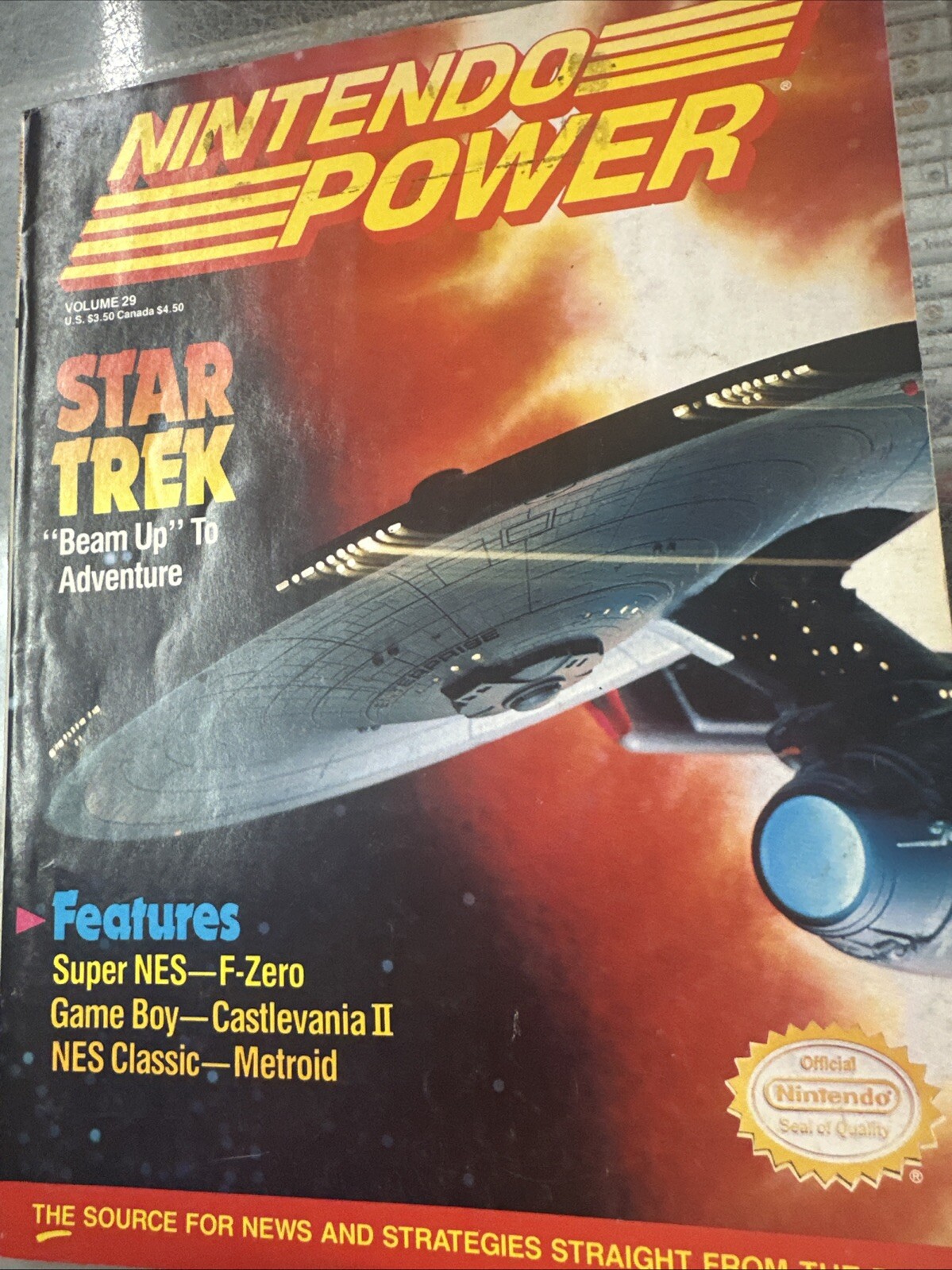 Nintendo Power 29 Star Trek with poster/inserts Complete Good