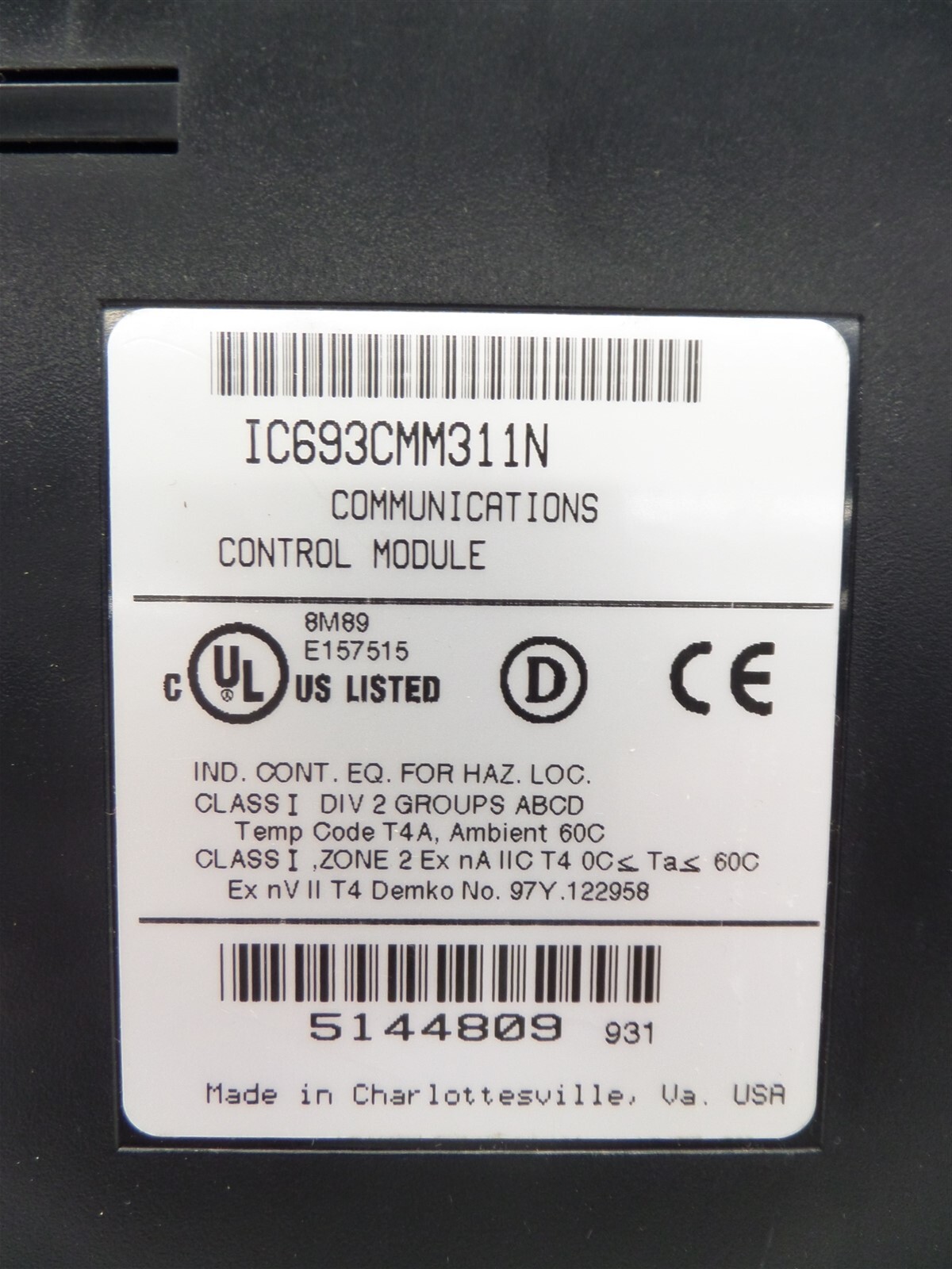 GE Fanuc 693CMM311N Communications Control Module