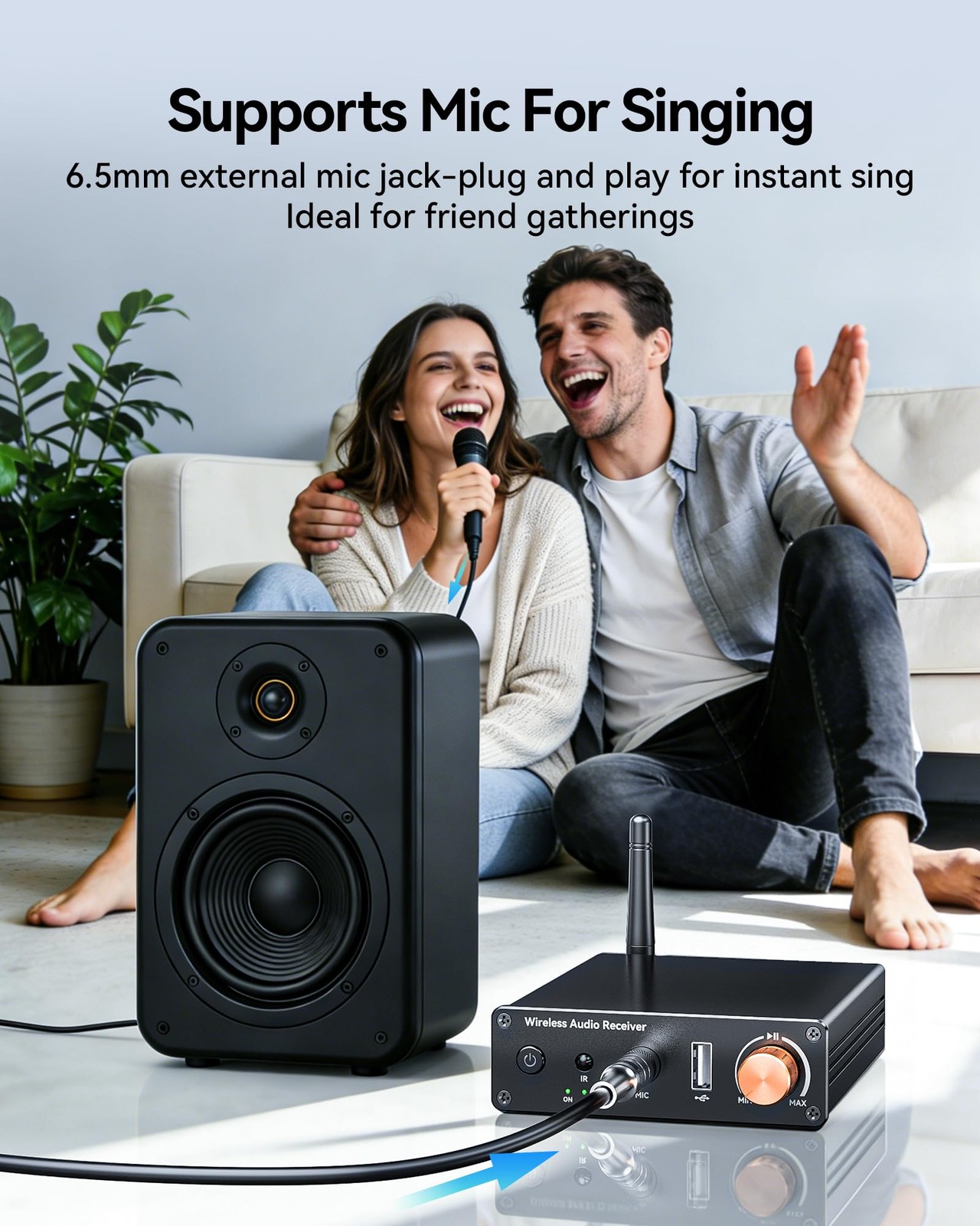 Bluetooth 6.0 Receiver, Hi-Fi Adapter with Wireless Long-Range Low-Latency, Suit