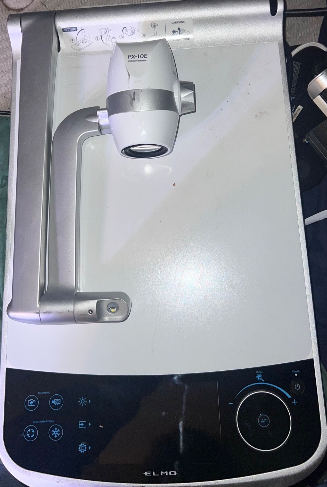ELMO PX-10E High Definition Document Camera Overhead Projector HDMI w/AC Adapter