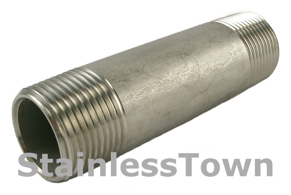 Stainless Steel Pipe Nipple 1/4" x 6" Type 304 18-8