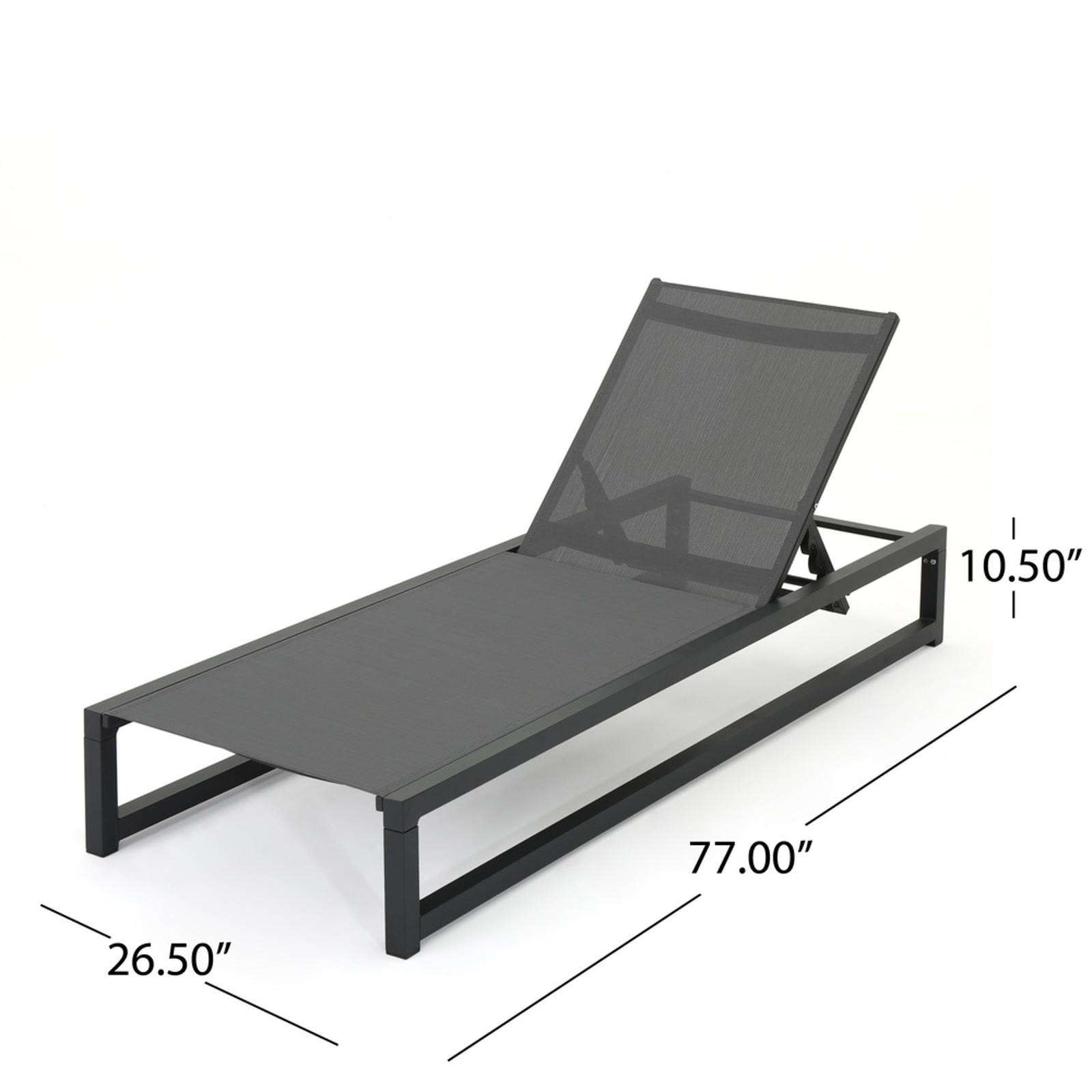 Adjustable VENICE Chaise Lounge with Breathable Mesh Seats & Sturdy Aluminum