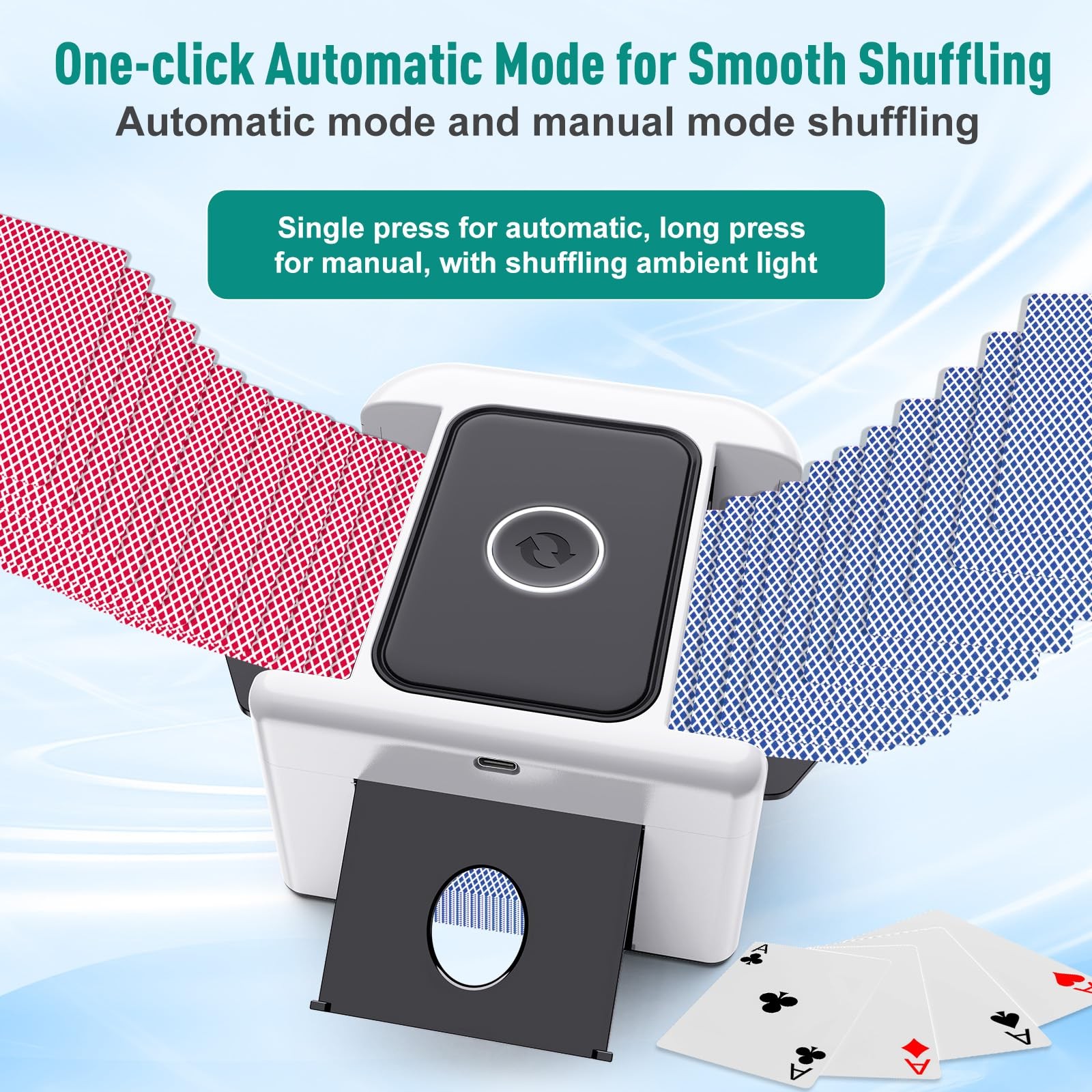 Automatic Card Shuffler 2 Deck,Quite playing Card Shuffler Machine 14 Deck