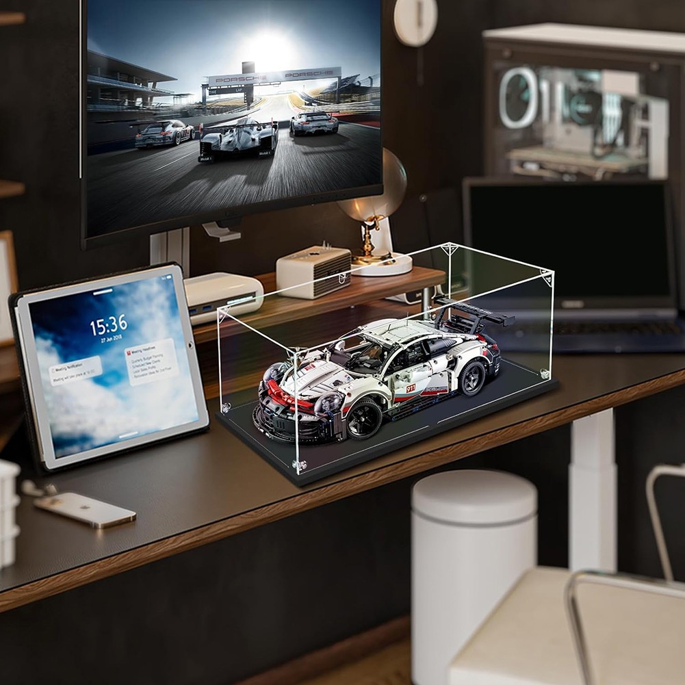 Acrylic Display Case Clear Plastic Box Dustproof For 1:24 Collectibles Car Model