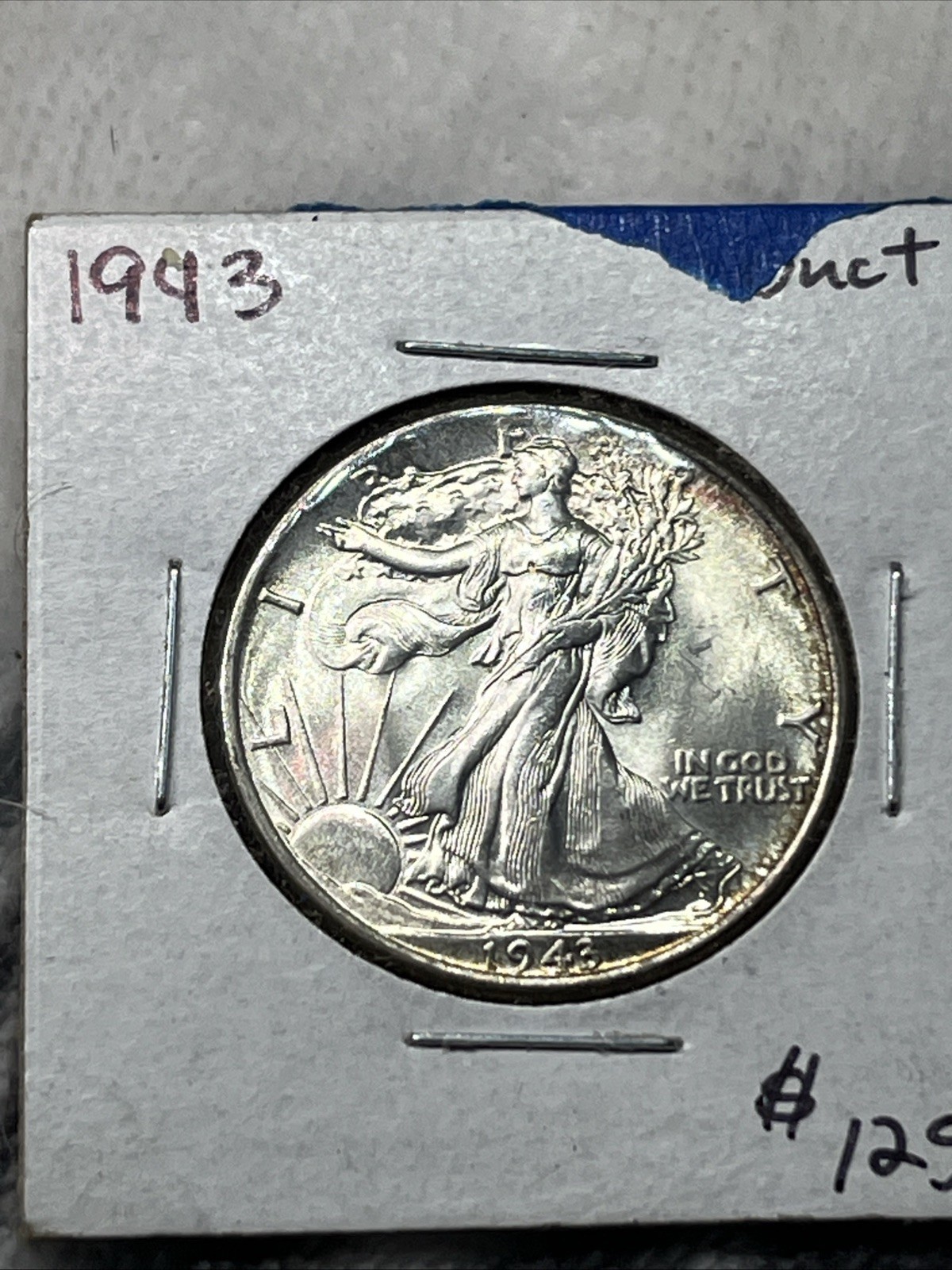 1943 Walking Liberty Half Dollar Uncirculated Plus Condition