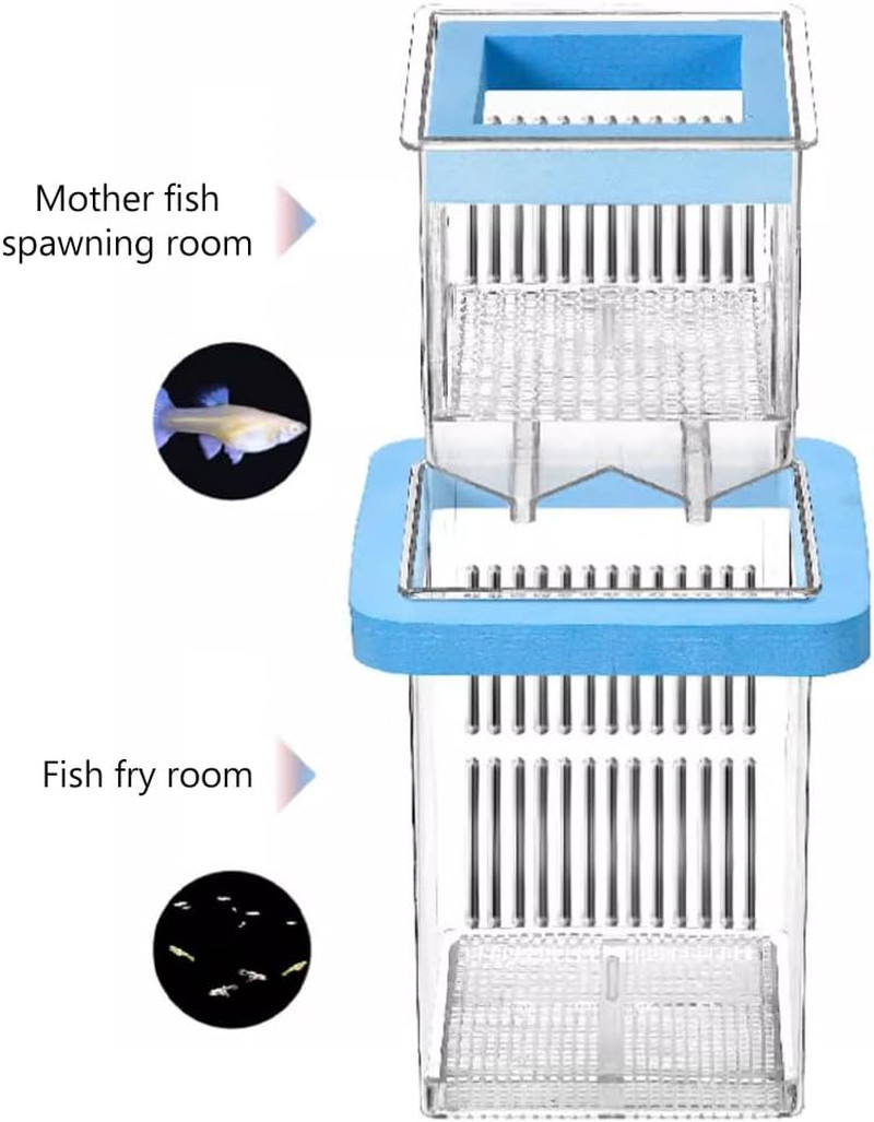 ® Floating Fish Breeding Box with Lid Parent Fish and Baby Fishes Aquarium Divid