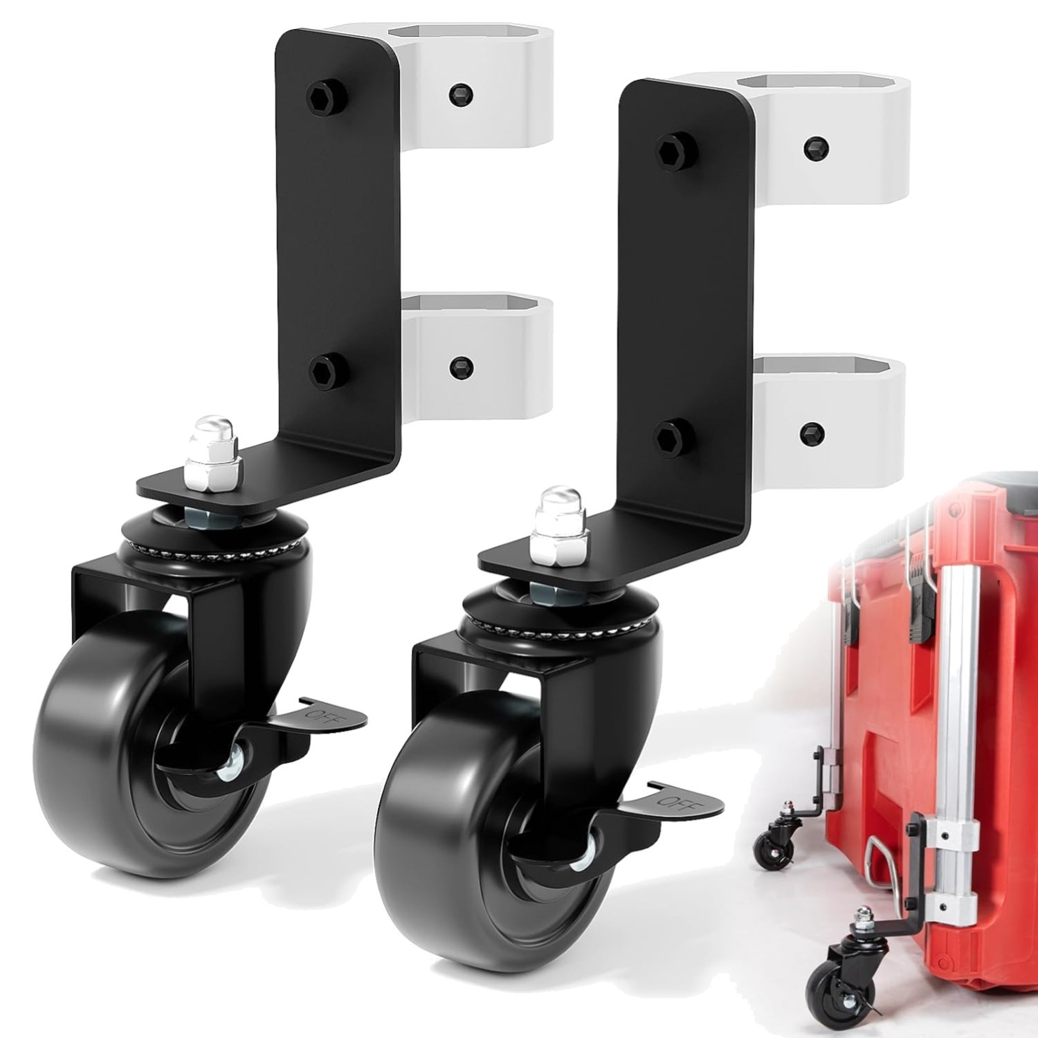 Packout Wheels Alloy Steel 360° Swivel Locking Casters for Toolboxes