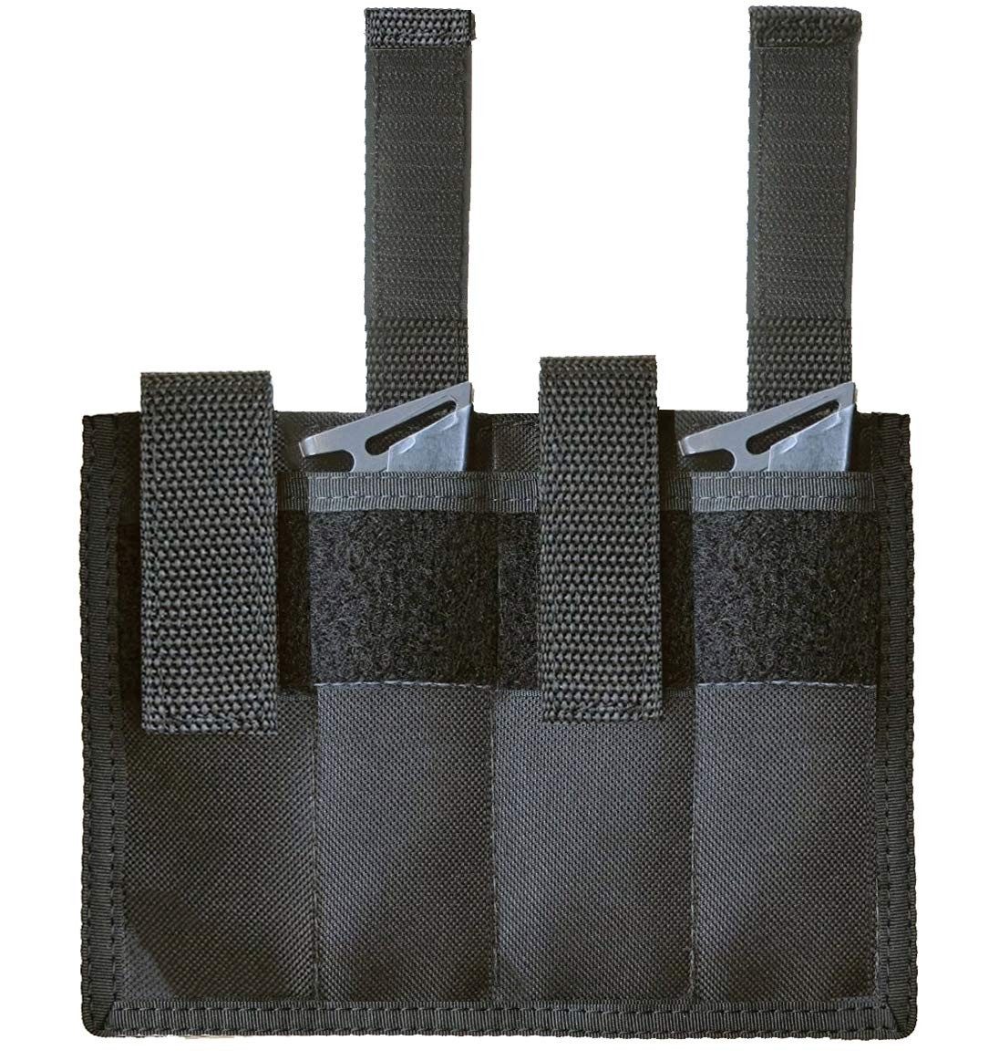 Tactical Pro Sports Quad Magazine Pouch for Ruger 22 Hold 4 Magazines, Black