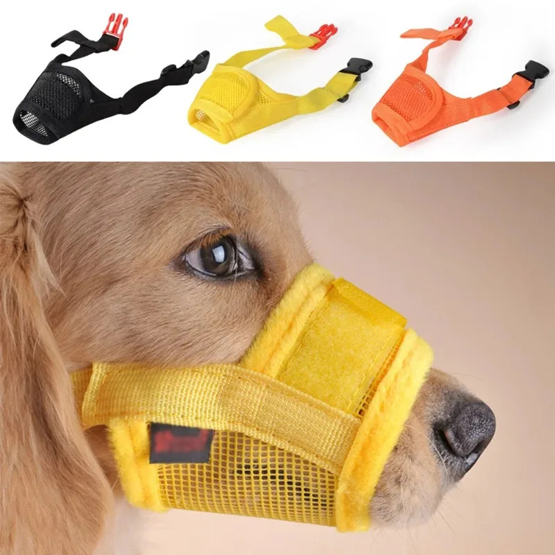 Adjustable Mesh Breathable Anti Barking Dog Muzzle for Dogs Pet Mouth Muzz.
