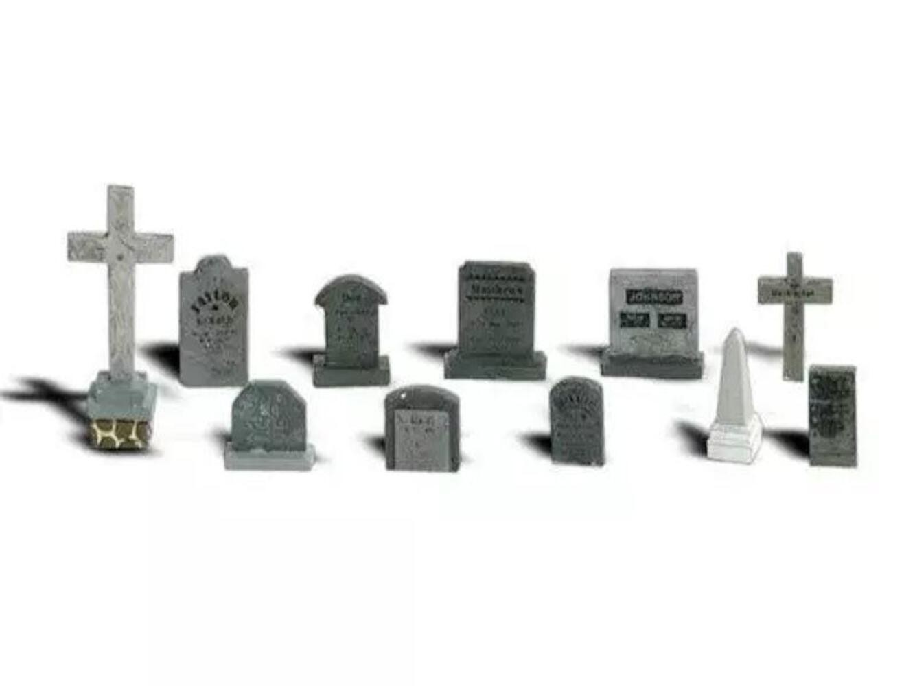 Woodland Scenics A2726 O Train Figures Assorted Tombstones - New