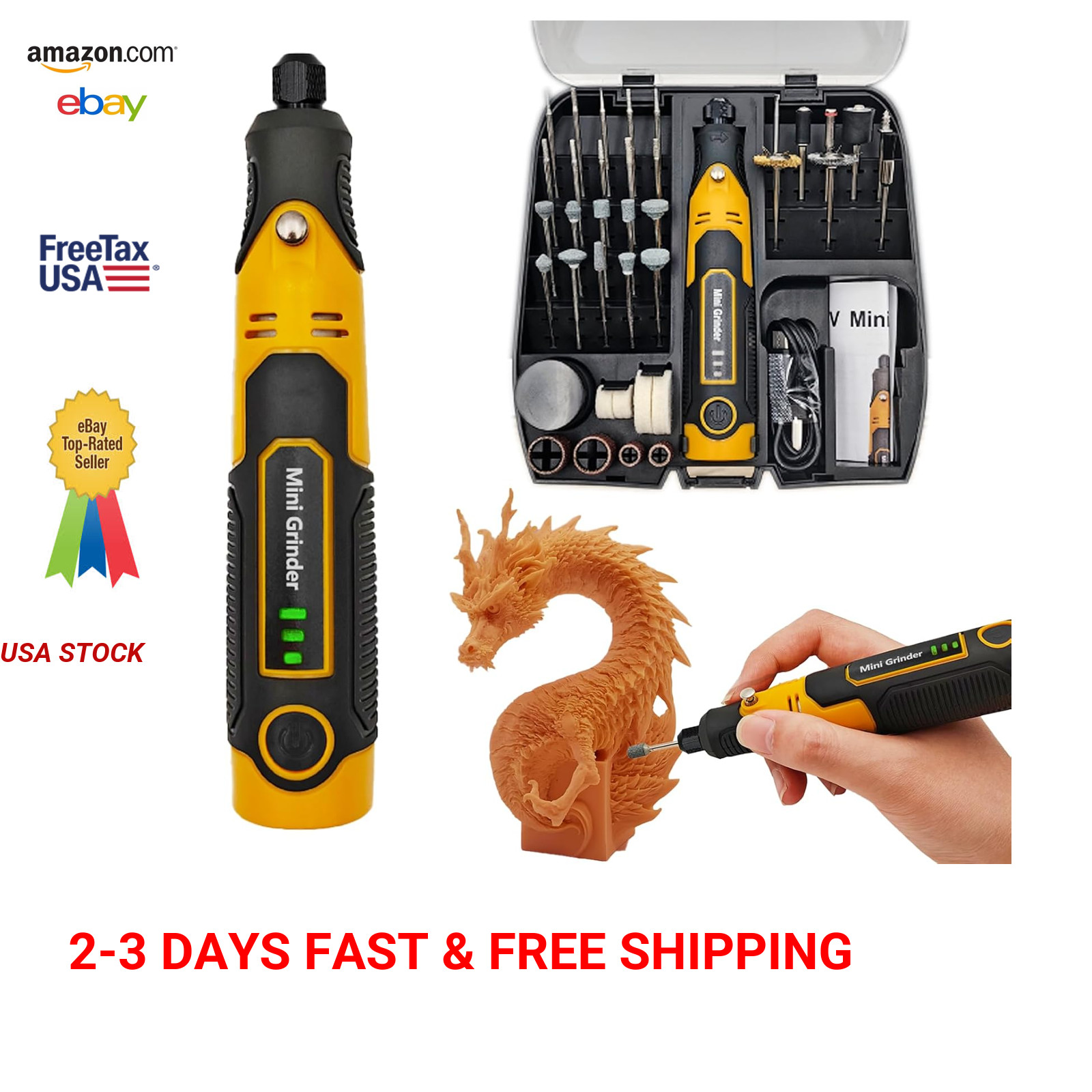 Resin Drill 3D Printed Resin Cured Sanding and Polishing Tool Kit, Mini Cordless