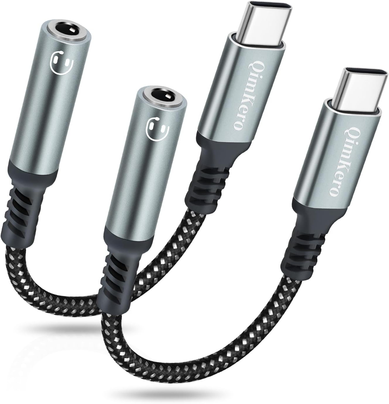 USB Type C to 3.5Mm Female Headphone Jack Adapter, (2 Pack) USB C to Aux Audio D