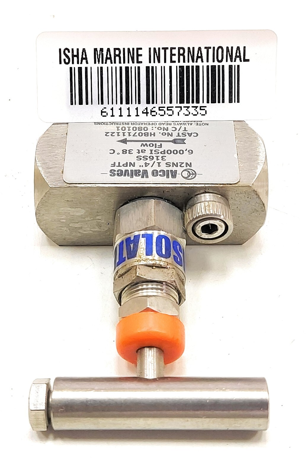 Alco Valves N2NS 1/4 NPTF 316SS Needle Valve 7335