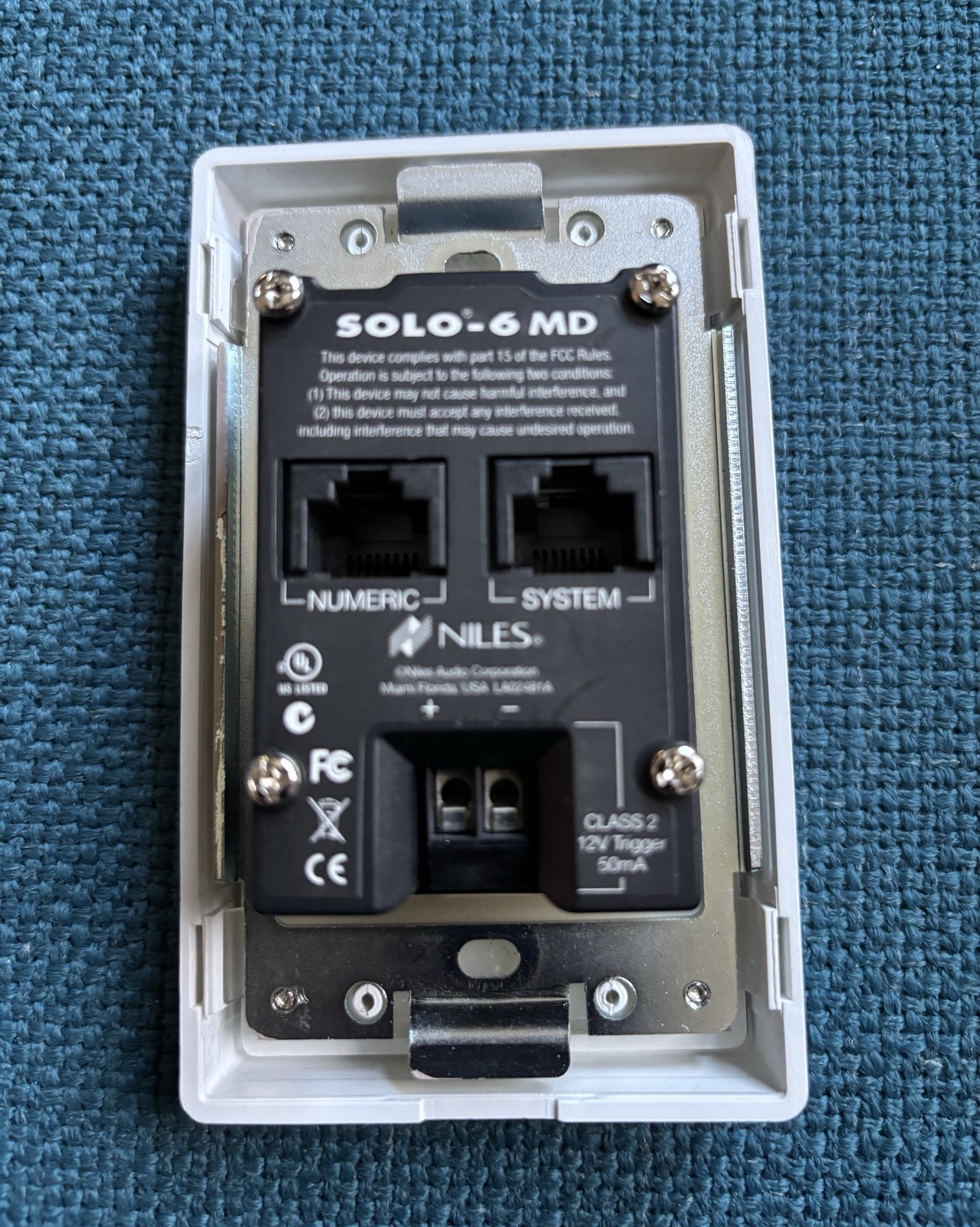 Niles Solo 6 MD Keypad