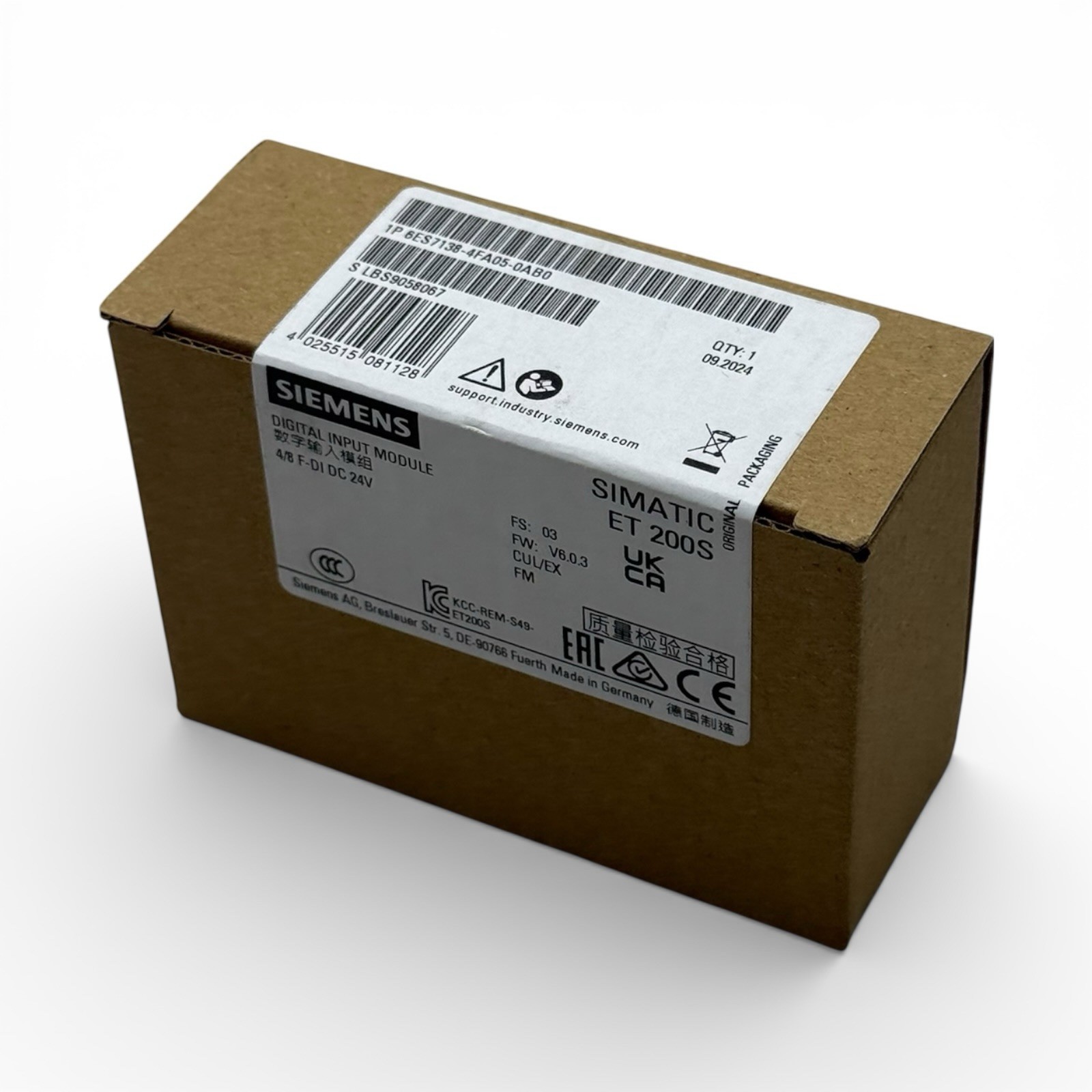 Siemens Simatic ET200S 6ES7138-4FA05-0AB0 | 6ES7 138-4FA05-0AB0