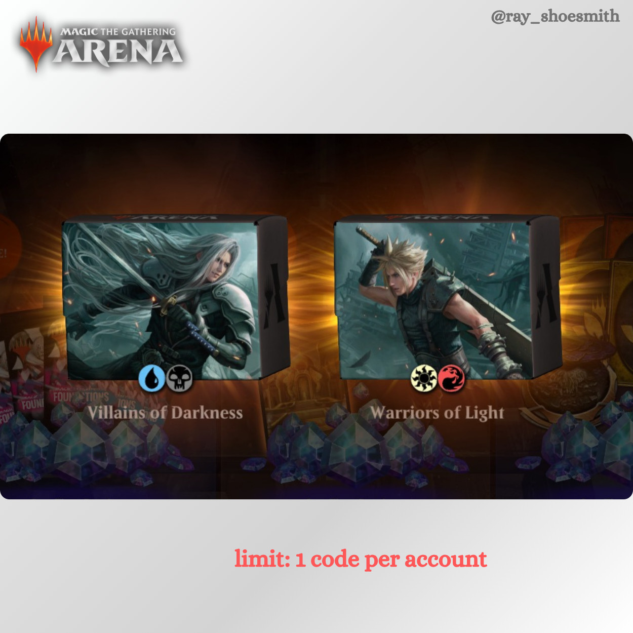 Magic Arena Code 1x Final Fantasy Starter Kit (2 decks)