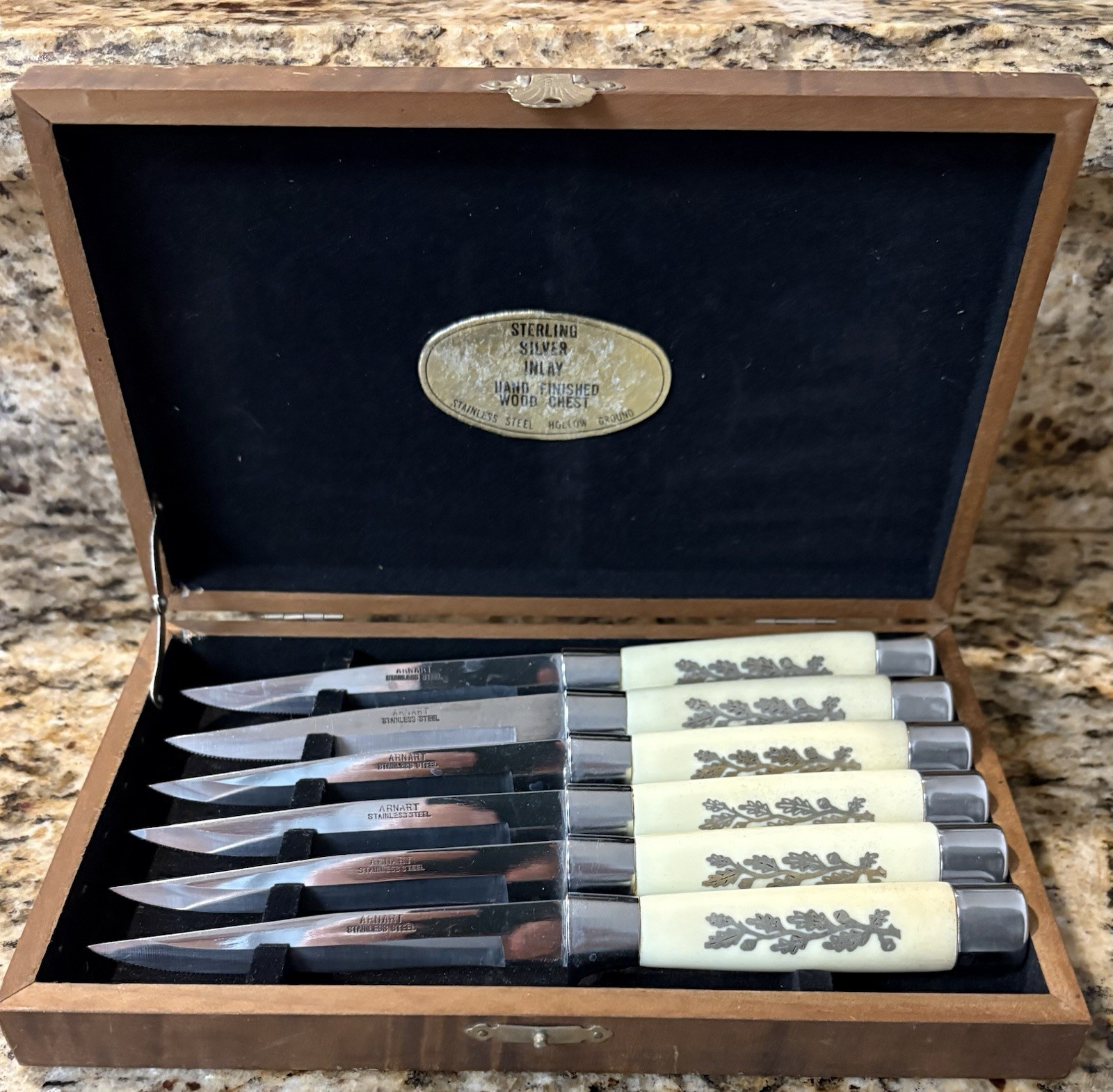Silver Inlay Steak Knives